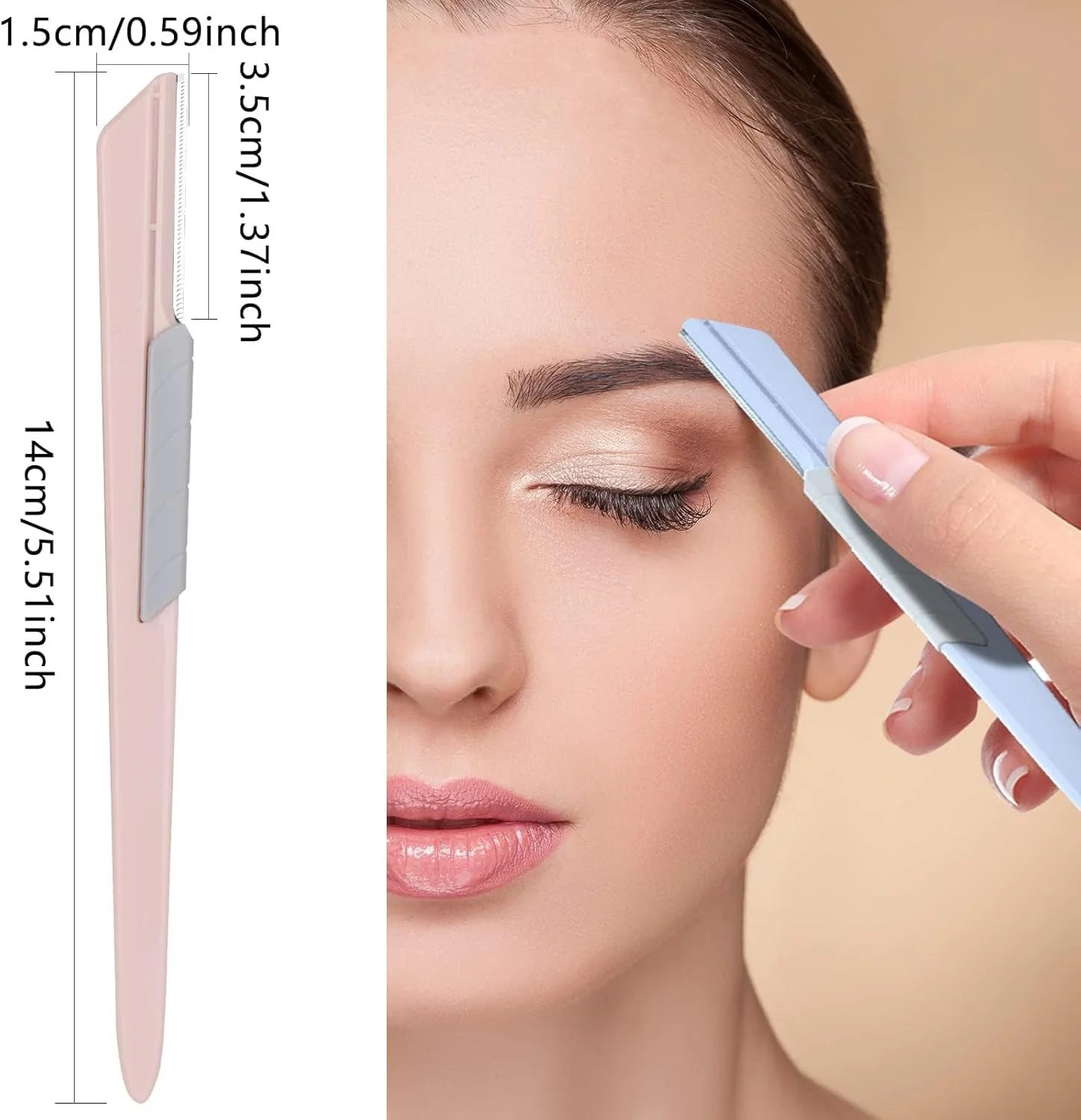 تیغ ابرو زنانه بوکلا 6 عددی، موبر ابرو با روکش کشویی، شکل دهنده ارگونومیک ابرو و تیغ صورت برای از بین بردن موهای زائد، لایه بردار ملایم پوست تیغ ابرو زنانه بوکلا 6 عددی، موبر ابرو با روکش کشویی، شکل دهنده ارگونومیک ابرو و تیغ صورت برای از بین بردن موهای زائد، لایه بردار ملایم پوست