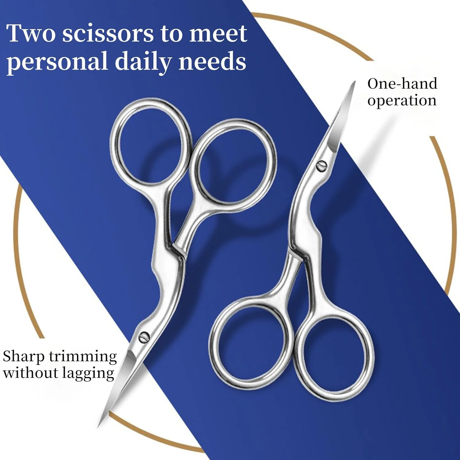 قیچی ابرو استیل ضد زنگ فروشگاه Big Bargain، ابزار برس برای اصلاح و مرتب کردن ابروها، مراقبت از موهای صورت و ابروها (2 عدد) قیچی ابرو استیل ضد زنگ فروشگاه Big Bargain، ابزار برس برای اصلاح و مرتب کردن ابروها، مراقبت از موهای صورت و ابروها (2 عدد)