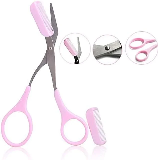 قیچی ابرو کوچک بانیرو زنانه با شانه و قیچی اصلاح آسان