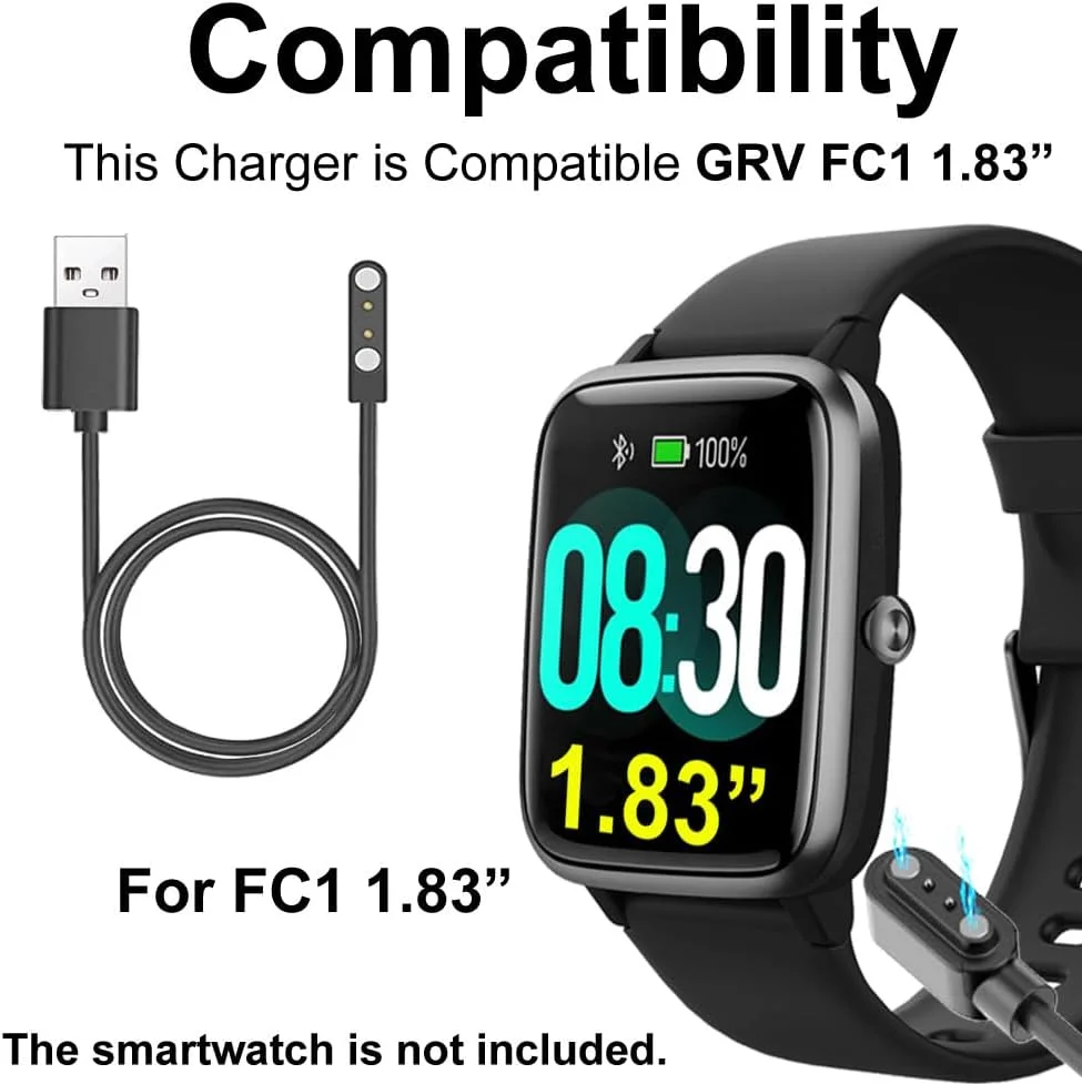 کابل شارژ ساعت هوشمند smaate مدل GRV FC1 سایز 1.83 اینچ، بسته 2 عددی کابل شارژ ساعت هوشمند smaate مدل GRV FC1 سایز 1.83 اینچ، بسته 2 عددی