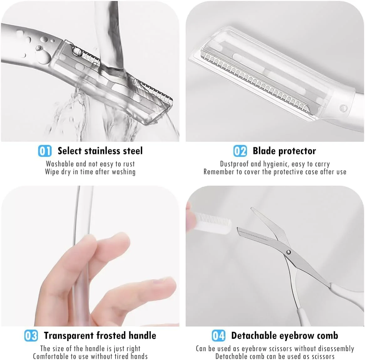 تیغ ابرو Bukela به همراه ابزار درماپلنینگ، تیغ صورت لایه بردار برای زنان و مردان، تیغ صورت برای لایه برداری و شاداب کردن پوست، تیغ اصلاح موهای کرکی صورت، تیغ شکل دهنده ابرو تیغ ابرو Bukela به همراه ابزار درماپلنینگ، تیغ صورت لایه بردار برای زنان و مردان، تیغ صورت برای لایه برداری و شاداب کردن پوست، تیغ اصلاح موهای کرکی صورت، تیغ شکل دهنده ابرو