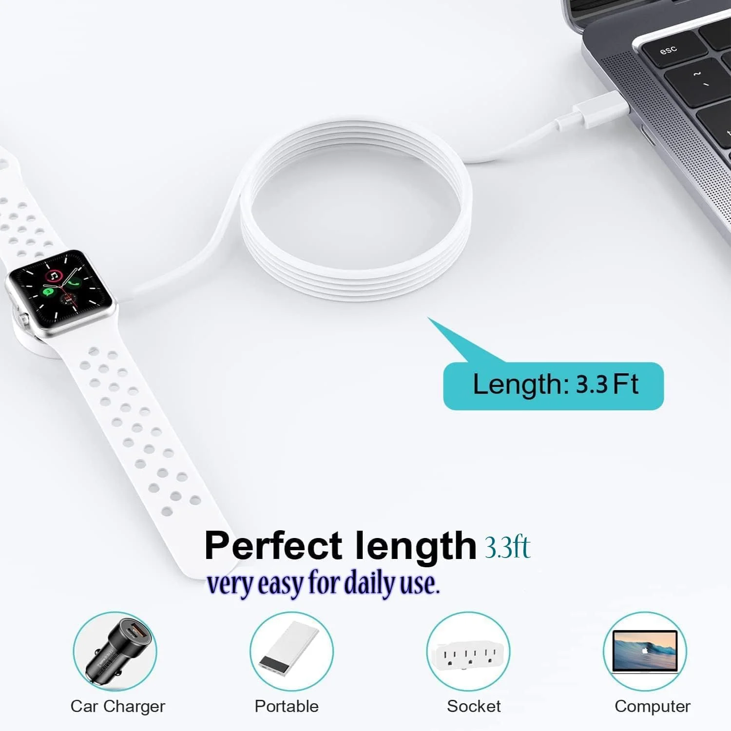 شارژر سریع مغناطیسی اصلی ساعت هوشمند آی (1 متری) شارژر سریع مغناطیسی اصلی ساعت هوشمند آی (1 متری)