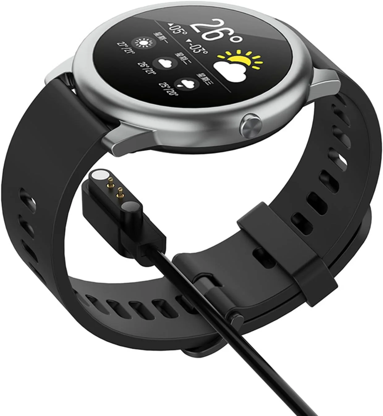 کابل شارژ USB یک متری SKEIDO برای Xiaomi Haylou Solar LS05، آداپتور برق پایه شارژ سریع، لوازم جانبی ساعت هوشمند