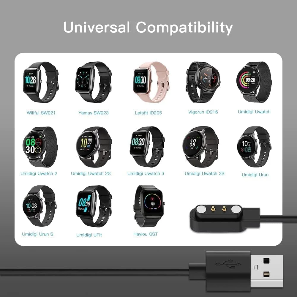 کابل شارژ مغناطیسی USB ساعت هوشمند SENGKOB به طول 1 متر، مناسب برای Letsfit Willful YAMAY VeryFitPro SW023 ID205L SW021 ID205U ID205S SW025 Uwatch 3S 3 2 2S کابل شارژ مغناطیسی USB ساعت هوشمند SENGKOB به طول 1 متر، مناسب برای Letsfit Willful YAMAY VeryFitPro SW023 ID205L SW021 ID205U ID205S SW025 Uwatch 3S 3 2 2S