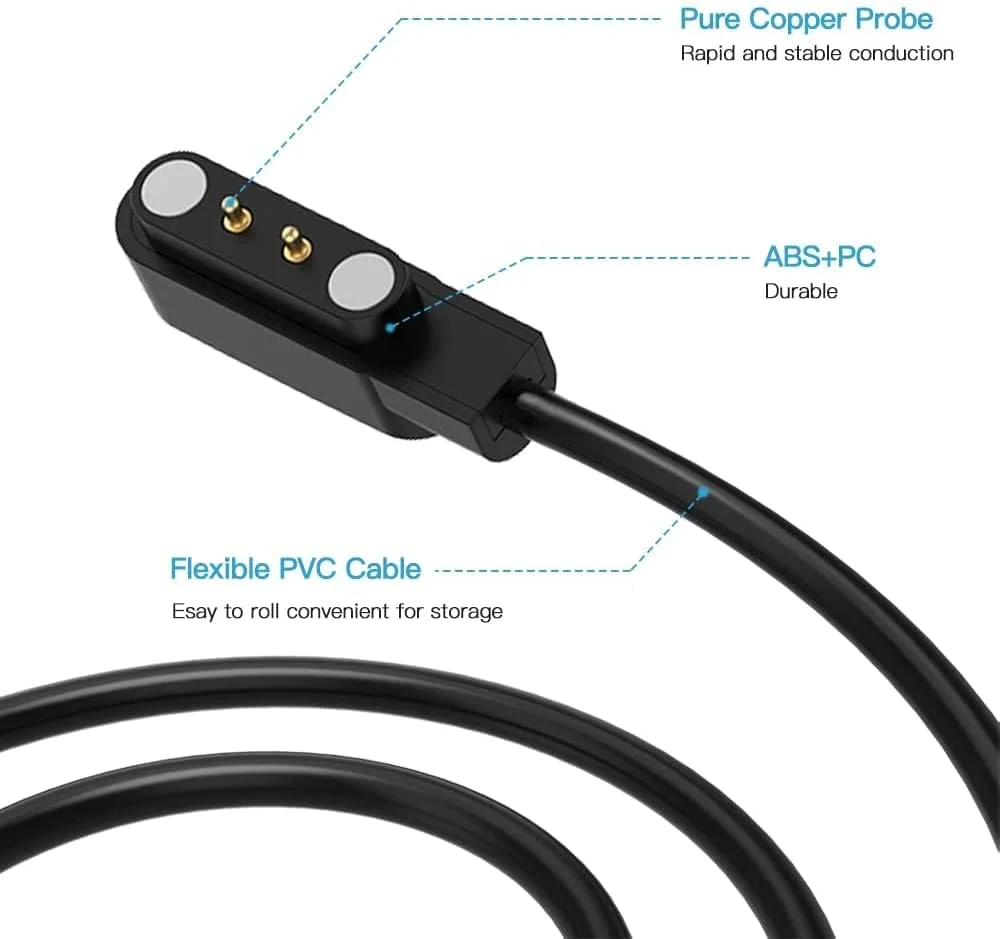 کابل شارژ مغناطیسی USB ساعت هوشمند SENGKOB به طول 1 متر، مناسب برای Letsfit Willful YAMAY VeryFitPro SW023 ID205L SW021 ID205U ID205S SW025 Uwatch 3S 3 2 2S کابل شارژ مغناطیسی USB ساعت هوشمند SENGKOB به طول 1 متر، مناسب برای Letsfit Willful YAMAY VeryFitPro SW023 ID205L SW021 ID205U ID205S SW025 Uwatch 3S 3 2 2S
