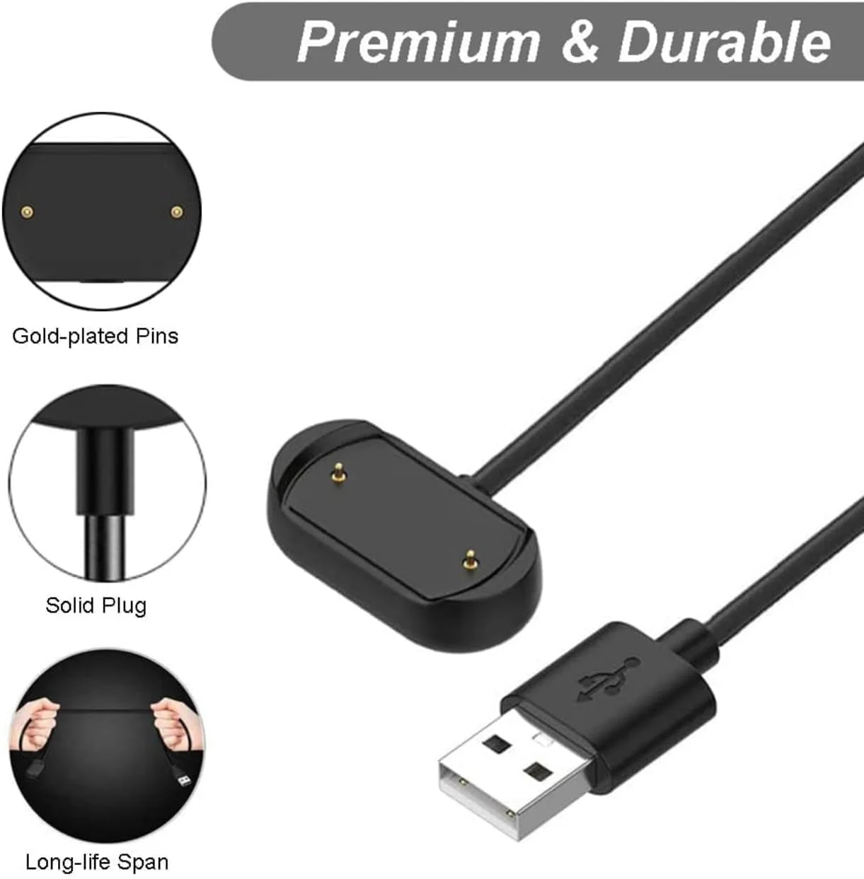 شارژر SKEIDO سازگار با Amazfit GTR 4، GTR 3، GTR 3 Pro، GTS 3، GTS 4، T-Rex 2 - کابل شارژ USB 2 پین 18.5 میلی متر 100 سانتی متری - لوازم جانبی ساعت هوشمند شارژر SKEIDO سازگار با Amazfit GTR 4، GTR 3، GTR 3 Pro، GTS 3، GTS 4، T-Rex 2 - کابل شارژ USB 2 پین 18.5 میلی متر 100 سانتی متری - لوازم جانبی ساعت هوشمند