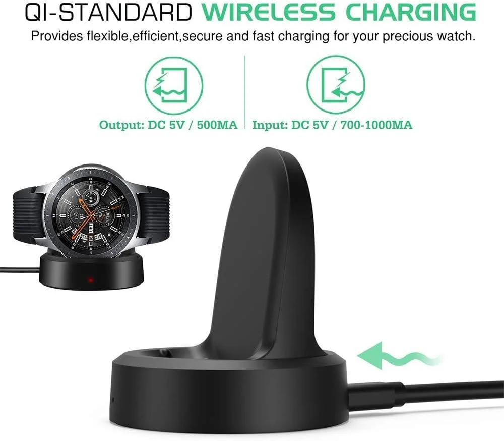 پایه شارژر SKEIDO کابل USB شارژر بی سیم کلاسیک سازگار با ساعت هوشمند Samsung Gear S2/S3/S4 پایه شارژر SKEIDO کابل USB شارژر بی سیم کلاسیک سازگار با ساعت هوشمند Samsung Gear S2/S3/S4
