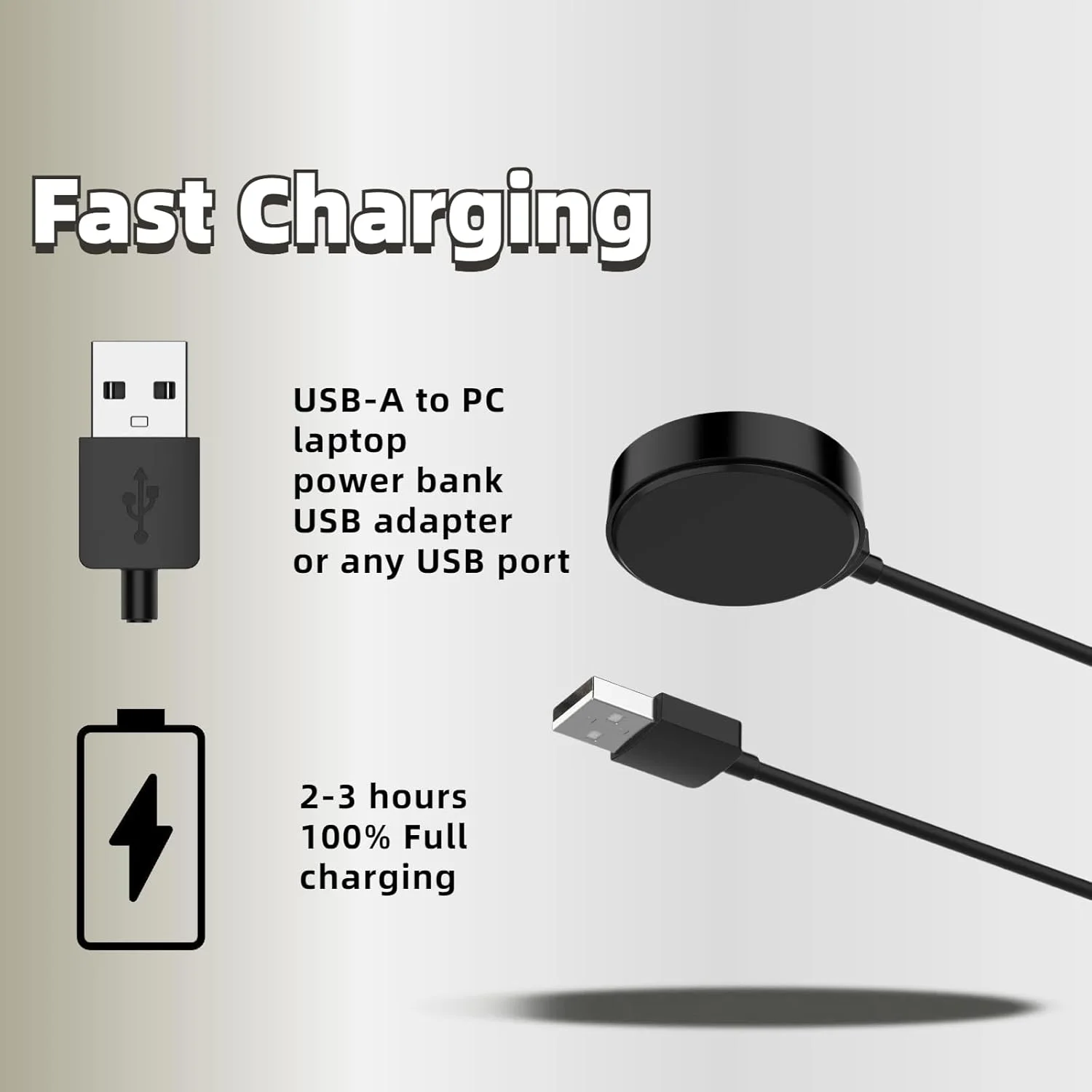کابل شارژ QHBAMD برای ساعت هوآوی GT4/GT4 46mm/GT4 41mm/GT3/GT3 SE/GT3 PRO، شارژر USB A سازگار با ساعت هوآوی GT Cyber/GT Runner طول 1 متر کابل شارژ QHBAMD برای ساعت هوآوی GT4/GT4 46mm/GT4 41mm/GT3/GT3 SE/GT3 PRO، شارژر USB A سازگار با ساعت هوآوی GT Cyber/GT Runner طول 1 متر