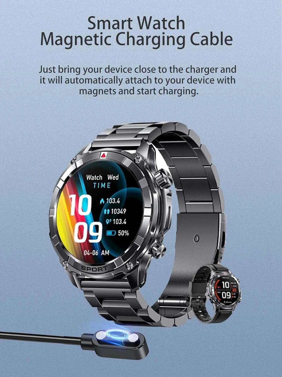 شارژر NOUKAJU برای ساعت هوشمند Ynwinste I1160B، کابل شارژ مغناطیسی USB به طول 1 متر، کابل شارژ جایگزین برای ساعت هوشمند Ynwinste I1160B (مشکی) شارژر NOUKAJU برای ساعت هوشمند Ynwinste I1160B، کابل شارژ مغناطیسی USB به طول 1 متر، کابل شارژ جایگزین برای ساعت هوشمند Ynwinste I1160B (مشکی)