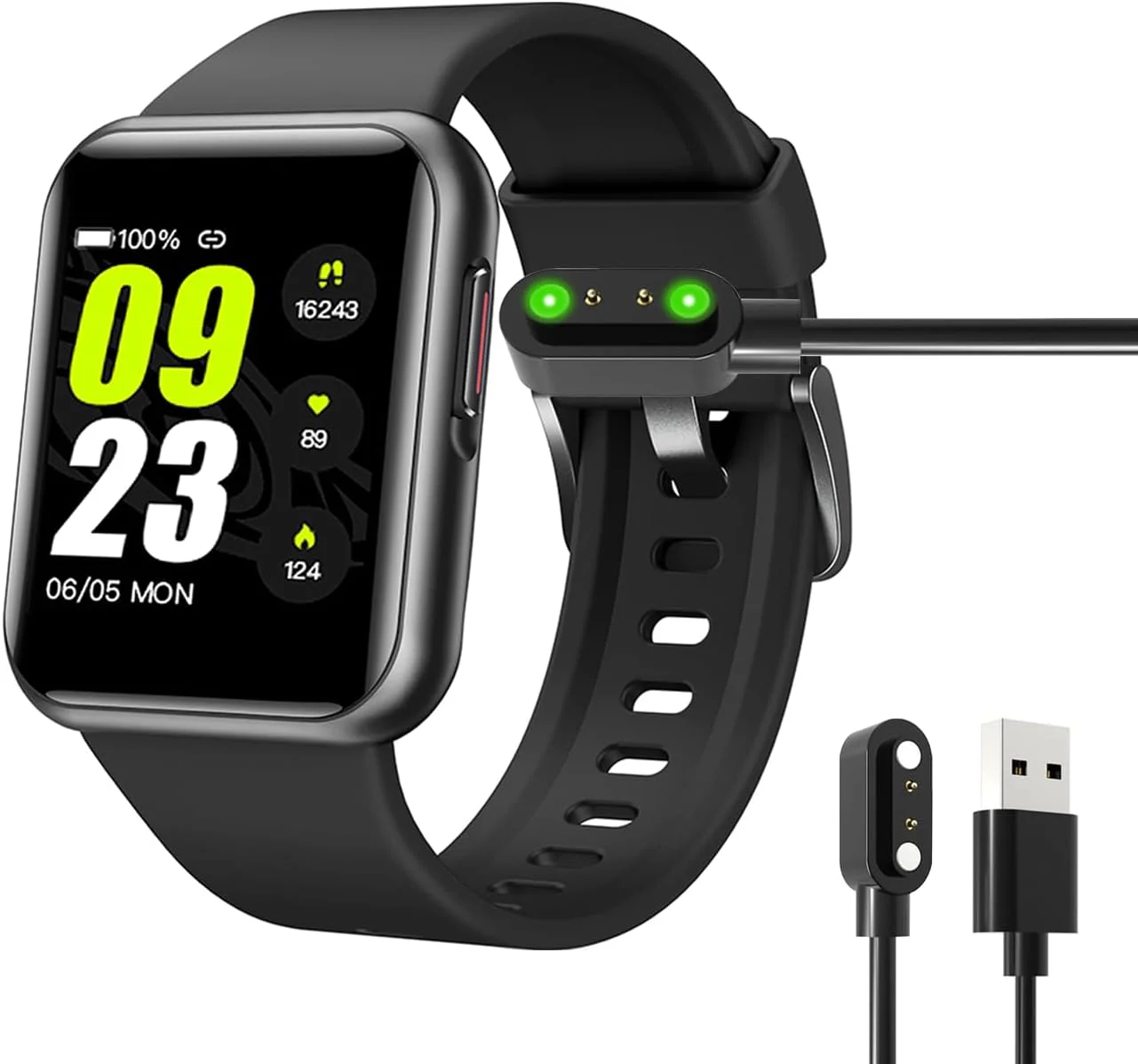 شارژر ساعت هوشمند MAIXIANGGUOJI، کابل شارژ مغناطیسی ساعت هوشمند 2 پین 2.8 میلیمتری سازگار با YAMAY SW025 Letsfit ID206 ID205L ID205U ID205S ID216 Umidigi Uwatch SW023 (مشکی) شارژر ساعت هوشمند MAIXIANGGUOJI، کابل شارژ مغناطیسی ساعت هوشمند 2 پین 2.8 میلیمتری سازگار با YAMAY SW025 Letsfit ID206 ID205L ID205U ID205S ID216 Umidigi Uwatch SW023 (مشکی)