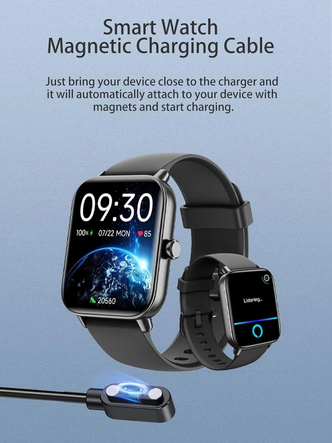 شارژر NOUKAJU برای ساعت هوشمند aeac، کابل شارژ مغناطیسی USB 1 متری، کابل شارژ برای ساعت هوشمند aeac (مشکی) شارژر NOUKAJU برای ساعت هوشمند aeac، کابل شارژ مغناطیسی USB 1 متری، کابل شارژ برای ساعت هوشمند aeac (مشکی)