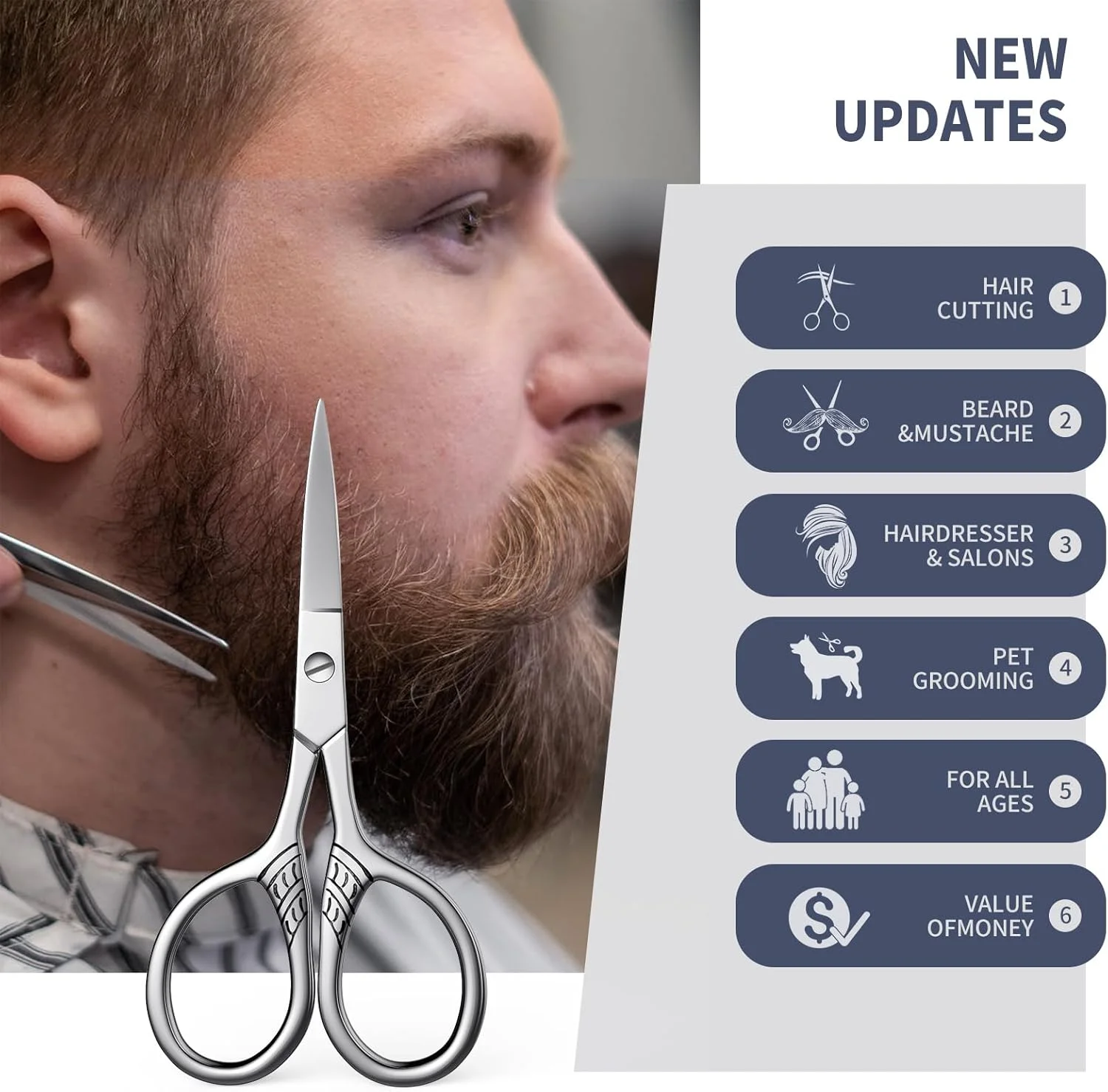 قیچی کوچک AsonTao، قیچی ابرو، قیچی موی بینی، قیچی حرفه ای برای مو، مژه، بینی، اصلاح ابرو، سبیل. قیچی کوچک AsonTao، قیچی ابرو، قیچی موی بینی، قیچی حرفه ای برای مو، مژه، بینی، اصلاح ابرو، سبیل.