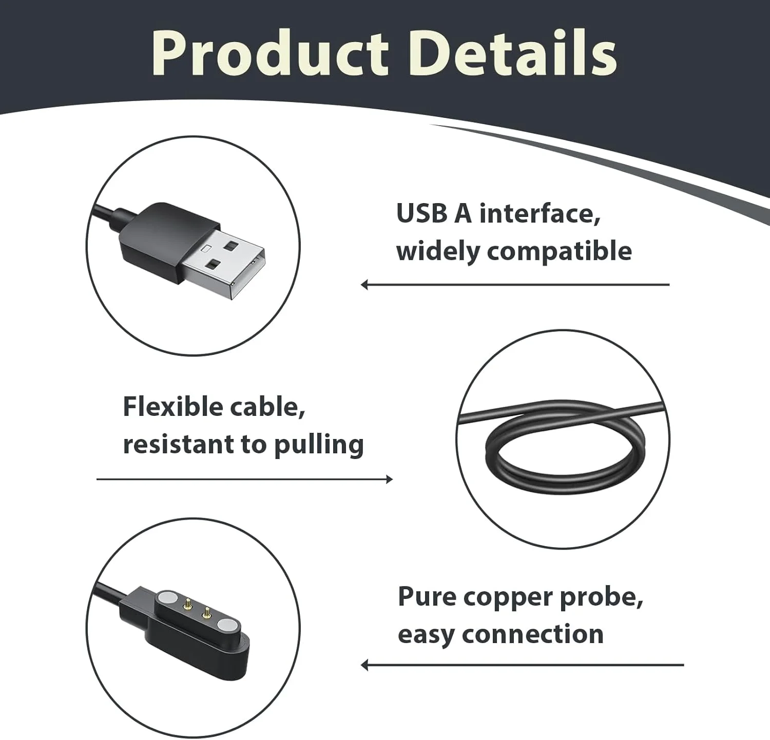 شارژر مغناطیسی ساعت هوشمند 2 عددی، کابل شارژ ساعت هوشمند 2 پین 4 میلی متری سازگار با YAMAY SW022 Ticwatch GTX Haylou RT LS05S AGPTEK LW11 و غیره، شارژر مغناطیسی جهانی برای ساعت هوشمند بادوام شارژر مغناطیسی ساعت هوشمند 2 عددی، کابل شارژ ساعت هوشمند 2 پین 4 میلی متری سازگار با YAMAY SW022 Ticwatch GTX Haylou RT LS05S AGPTEK LW11 و غیره، شارژر مغناطیسی جهانی برای ساعت هوشمند بادوام