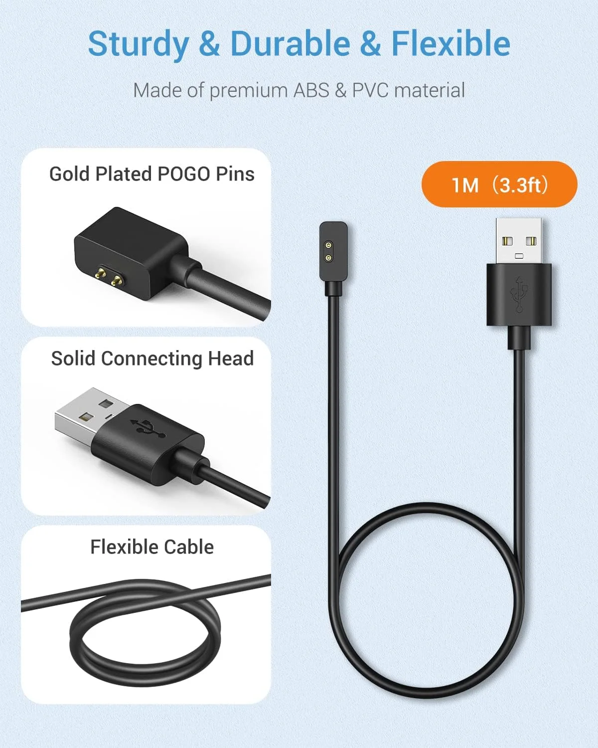 شارژر MoKo سازگار با ساعت Xiaomi Redmi Watch 3/Redmi Watch 2 Lite/Redmi Smart Band Pro/Mi Band 7 Pro، پایه شارژ مغناطیسی قابل حمل جایگزین با کابل شارژ USB 1 متری - مشکی شارژر MoKo سازگار با ساعت Xiaomi Redmi Watch 3/Redmi Watch 2 Lite/Redmi Smart Band Pro/Mi Band 7 Pro، پایه شارژ مغناطیسی قابل حمل جایگزین با کابل شارژ USB 1 متری - مشکی