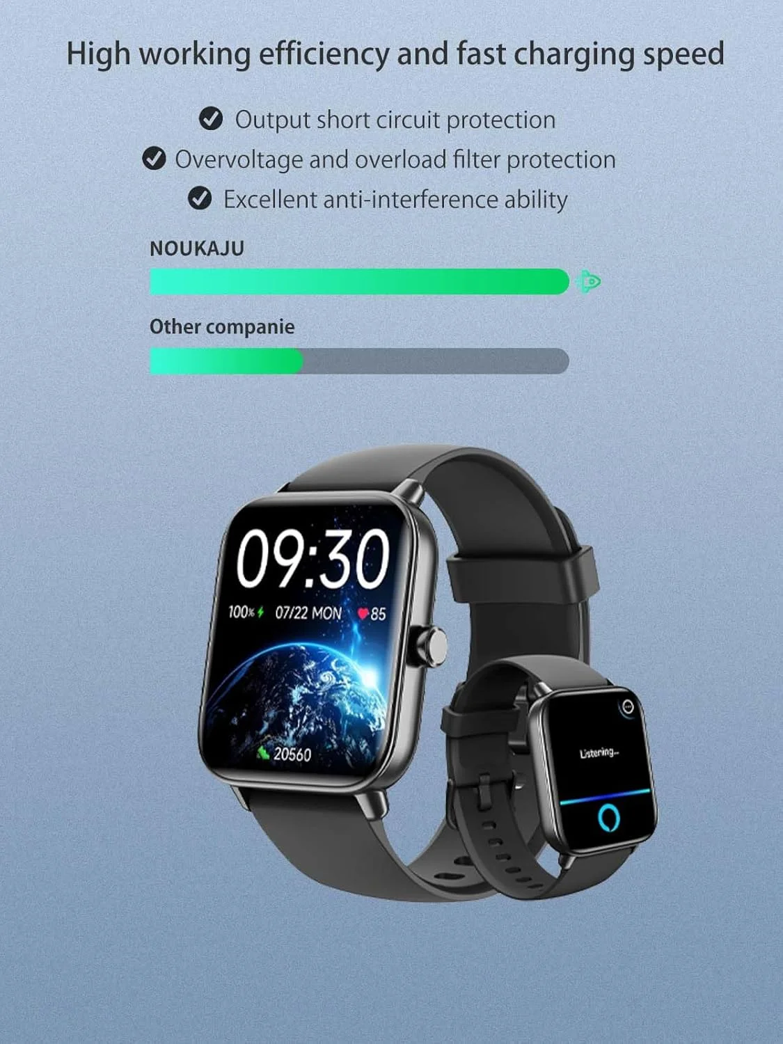 شارژر NOUKAJU برای ساعت هوشمند aeac، کابل شارژ مغناطیسی USB 1 متری، کابل شارژ برای ساعت هوشمند aeac (مشکی) شارژر NOUKAJU برای ساعت هوشمند aeac، کابل شارژ مغناطیسی USB 1 متری، کابل شارژ برای ساعت هوشمند aeac (مشکی)