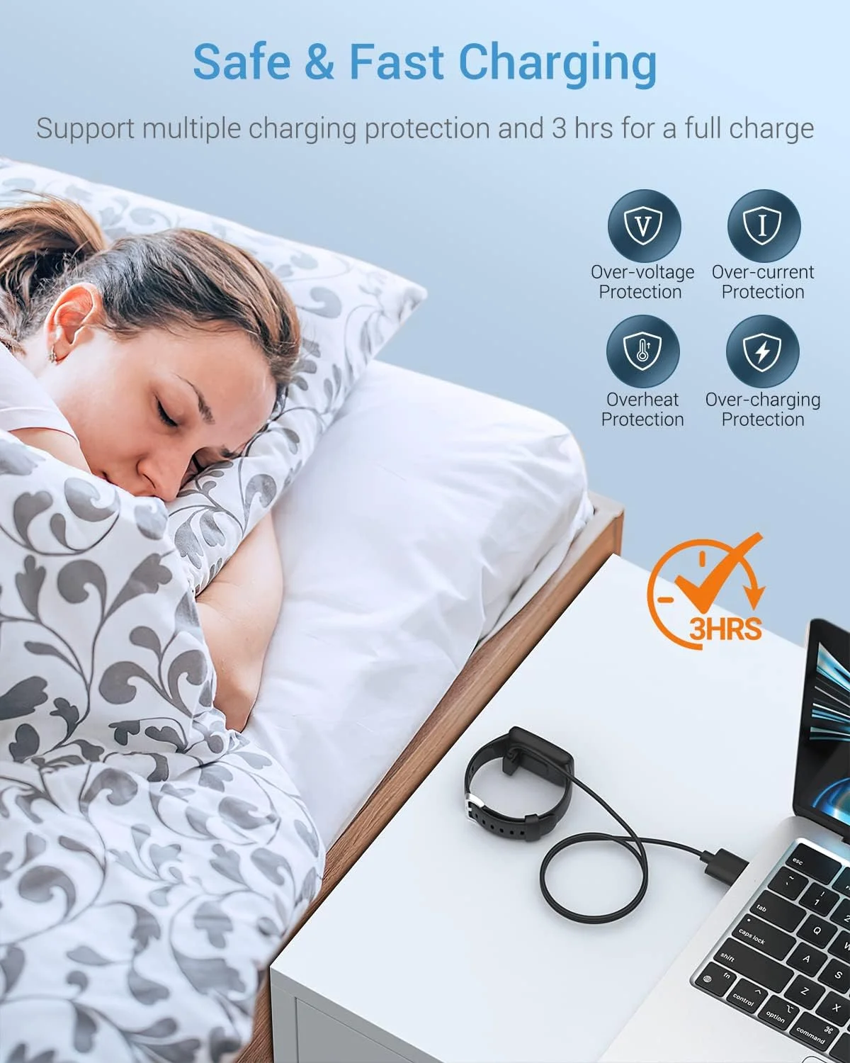 شارژر MoKo سازگار با ساعت Xiaomi Redmi Watch 3/Redmi Watch 2 Lite/Redmi Smart Band Pro/Mi Band 7 Pro، پایه شارژ مغناطیسی قابل حمل جایگزین با کابل شارژ USB 1 متری - مشکی شارژر MoKo سازگار با ساعت Xiaomi Redmi Watch 3/Redmi Watch 2 Lite/Redmi Smart Band Pro/Mi Band 7 Pro، پایه شارژ مغناطیسی قابل حمل جایگزین با کابل شارژ USB 1 متری - مشکی