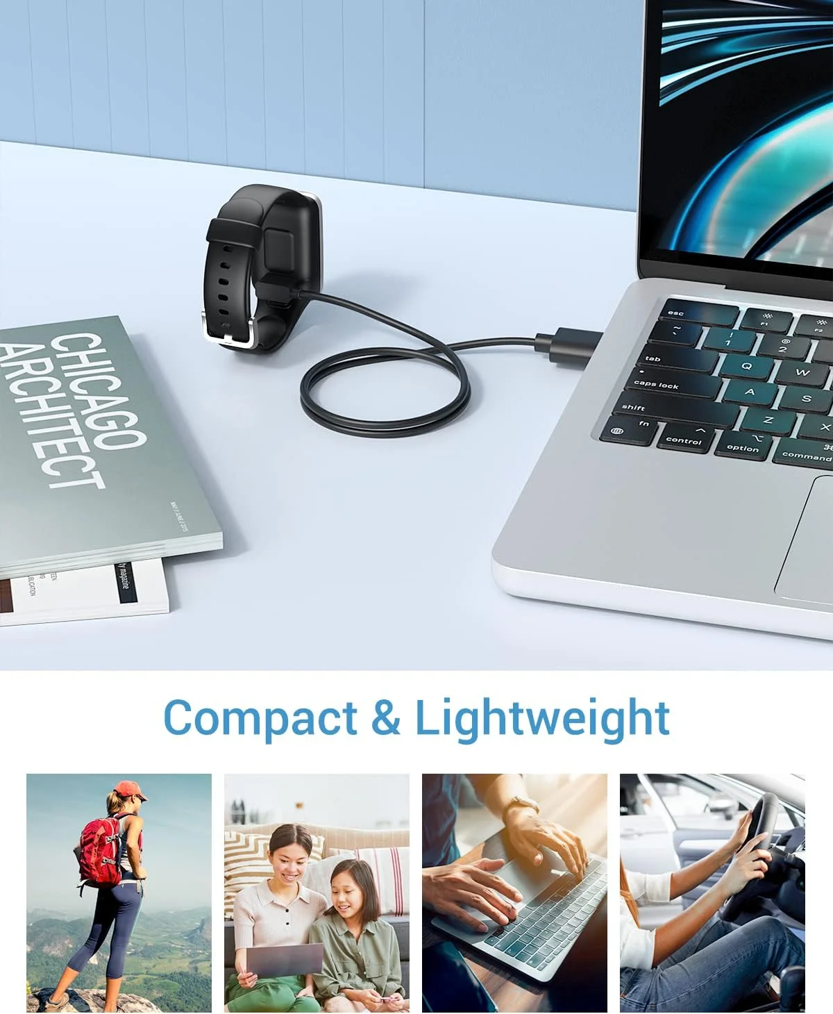 شارژر MoKo سازگار با ساعت Xiaomi Redmi Watch 3/Redmi Watch 2 Lite/Redmi Smart Band Pro/Mi Band 7 Pro، پایه شارژ مغناطیسی قابل حمل جایگزین با کابل شارژ USB 1 متری - مشکی شارژر MoKo سازگار با ساعت Xiaomi Redmi Watch 3/Redmi Watch 2 Lite/Redmi Smart Band Pro/Mi Band 7 Pro، پایه شارژ مغناطیسی قابل حمل جایگزین با کابل شارژ USB 1 متری - مشکی