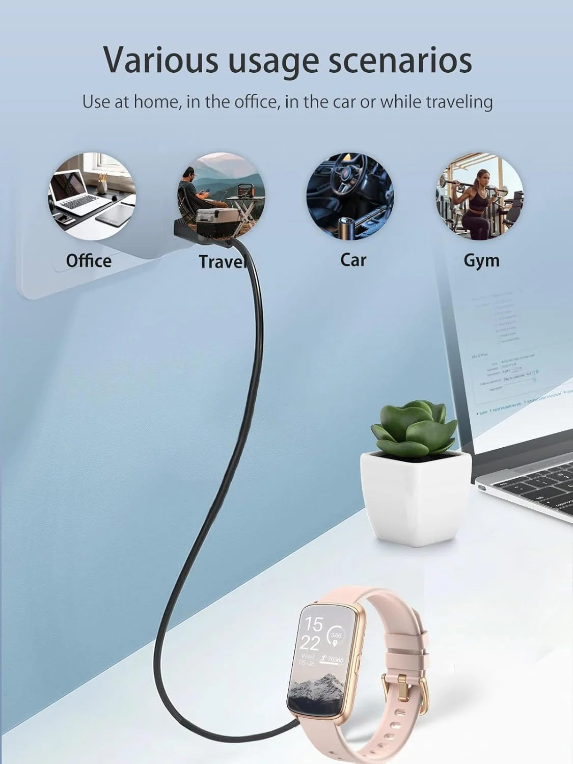 شارژر نوکاجو برای ساعت هوشمند QVEQ Band 3، کابل شارژ مغناطیسی USB به طول 60 سانتی متر، کابل شارژ برای ساعت هوشمند QVEQ Band 3 (مشکی) شارژر نوکاجو برای ساعت هوشمند QVEQ Band 3، کابل شارژ مغناطیسی USB به طول 60 سانتی متر، کابل شارژ برای ساعت هوشمند QVEQ Band 3 (مشکی)