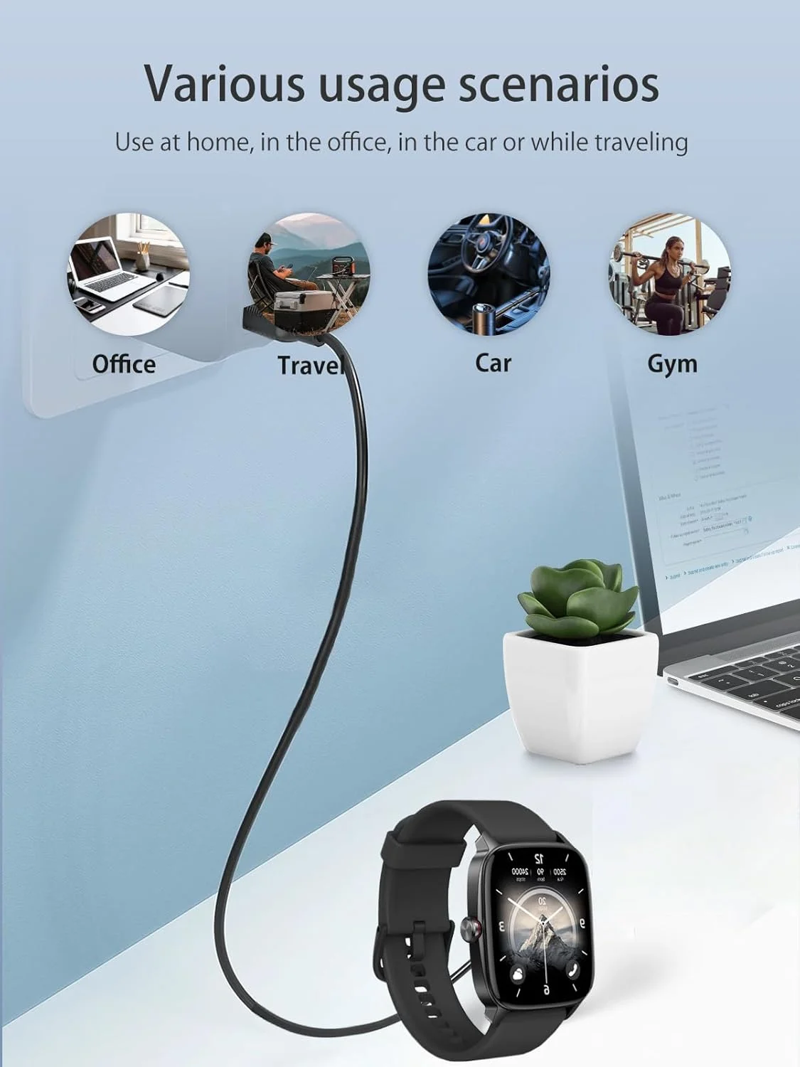 شارژر نوکاجو برای ساعت هوشمند YMZ TGW01، کابل شارژ مغناطیسی USB به طول 1 متر، کابل شارژ برای ساعت هوشمند YMZ TGW01 (مشکی) شارژر نوکاجو برای ساعت هوشمند YMZ TGW01، کابل شارژ مغناطیسی USB به طول 1 متر، کابل شارژ برای ساعت هوشمند YMZ TGW01 (مشکی)