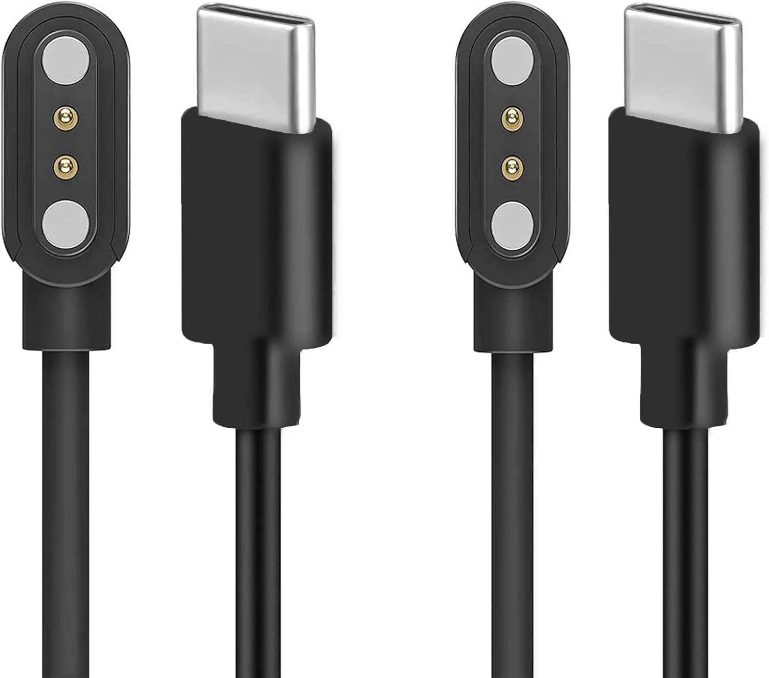 شارژر ساعت هوشمند 1 متری، کابل شارژ مغناطیسی USB-C جایگزین Type-C سازگار با Letsfit Willful SW023 ID205L SW021 ID205U ID205S SW025 Uwatch 3S 3 2S (بسته 2 عددی - مشکی+مشکی) شارژر ساعت هوشمند 1 متری، کابل شارژ مغناطیسی USB-C جایگزین Type-C سازگار با Letsfit Willful SW023 ID205L SW021 ID205U ID205S SW025 Uwatch 3S 3 2S (بسته 2 عددی - مشکی+مشکی)