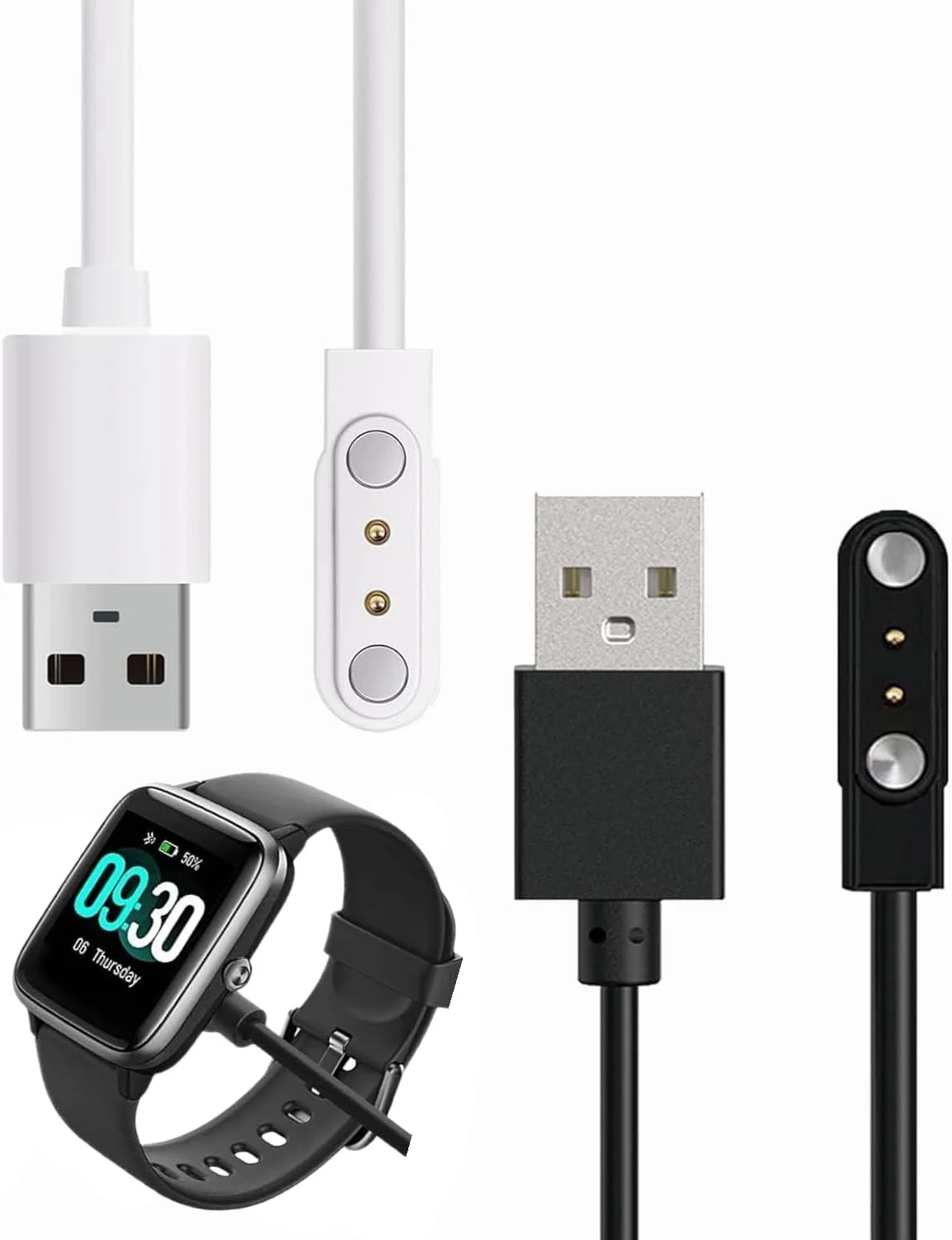 دو عدد شارژر مغناطیسی ساعت هوشمند، کابل های شارژ USB مغناطیسی 2 پین با ویژگی های ایمنی داخلی، لوازم جانبی ساعت هوشمند سازگار با SW022/GTX/RT LSO5S/ LW11 ساعت ردیاب تناسب اندام کودکان (4 میلی متر) دو عدد شارژر مغناطیسی ساعت هوشمند، کابل های شارژ USB مغناطیسی 2 پین با ویژگی های ایمنی داخلی، لوازم جانبی ساعت هوشمند سازگار با SW022/GTX/RT LSO5S/ LW11 ساعت ردیاب تناسب اندام کودکان (4 میلی متر)