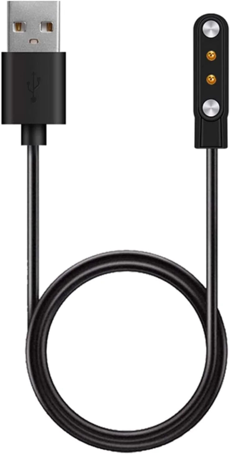 کابل شارژر ساعت هوشمند HENGTO، شارژر مغناطیسی 2 پین، آداپتور شارژر داک ساعت هوشمند، کابل شارژ USB مغناطیسی برای کابل داک ساعت هوشمند ورزشی (مشکی) کابل شارژر ساعت هوشمند HENGTO، شارژر مغناطیسی 2 پین، آداپتور شارژر داک ساعت هوشمند، کابل شارژ USB مغناطیسی برای کابل داک ساعت هوشمند ورزشی (مشکی)