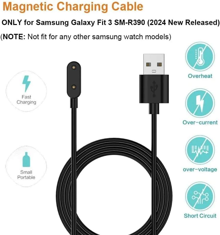 کابل شارژ مغناطیسی ساعت هوشمند - سیم برق USB سریع، کابل انعطاف پذیر 1 متری، اتصال مغناطیسی قوی، شارژر مناسب سفر، سازگار با Huawei Watch Fit و Honor Band 6 کابل شارژ مغناطیسی ساعت هوشمند - سیم برق USB سریع، کابل انعطاف پذیر 1 متری، اتصال مغناطیسی قوی، شارژر مناسب سفر، سازگار با Huawei Watch Fit و Honor Band 6