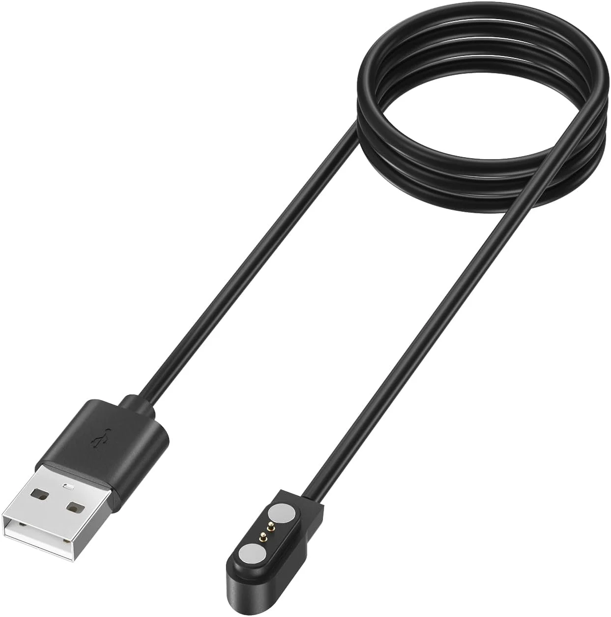 شارژر مغناطیسی برای YAMAY SW023، Willful SW021 SW025، Letsfit ID206 ID205L، LETSCOM ID205U، LIFEBEE ID205S ID216، کابل شارژ ساعت هوشمند 3.3 فوت (مشکی)