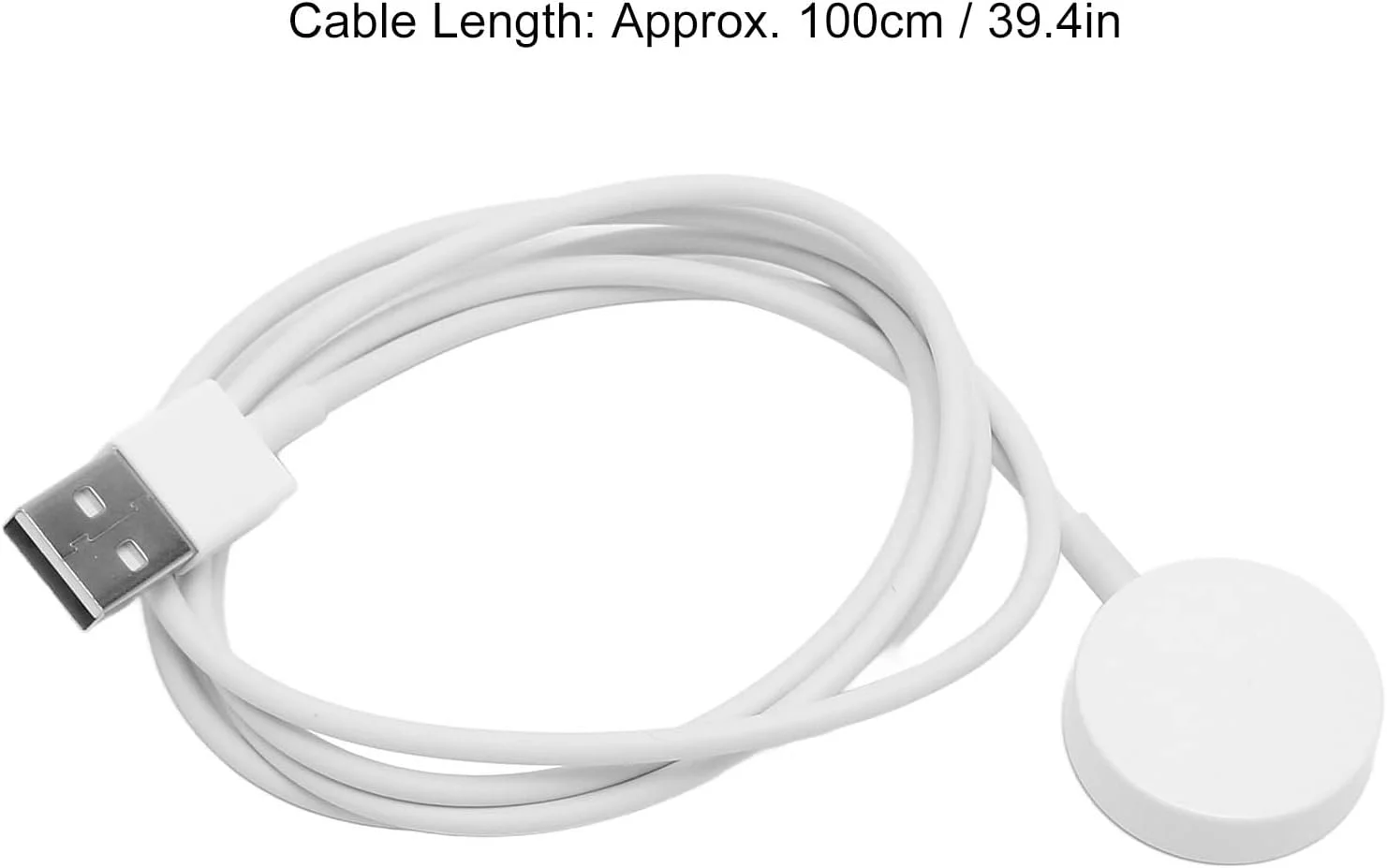 شارژر مغناطیسی سریع ساعت برای Fossil Gen 1 2 3، پایه شارژر USB قابل حمل ساعت هوشمند (سفید)