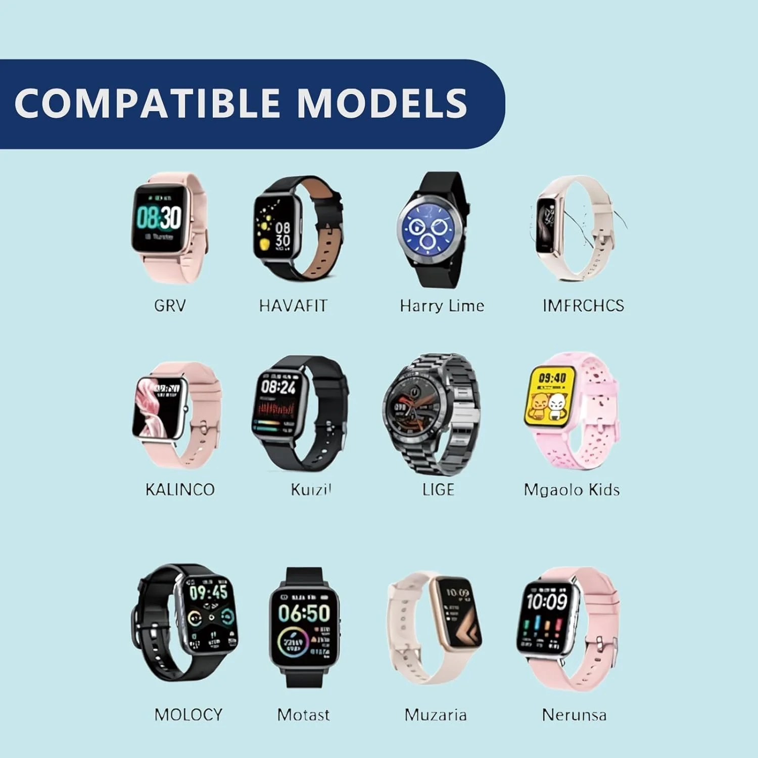 دو عدد شارژر مغناطیسی ساعت هوشمند، کابل های شارژ USB مغناطیسی 2 پین با ویژگی های ایمنی داخلی، لوازم جانبی ساعت هوشمند سازگار با SW022/GTX/RT LSO5S/ LW11 ساعت ردیاب تناسب اندام کودکان (4 میلی متر)