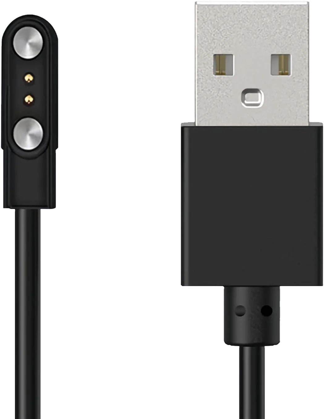 شارژر مغناطیسی ساعت هوشمند 2 پین 4 میلی متری با کابل USB مغناطیسی برای YAMAY SW022/Ticwatch GTX/Haylou RT LS05S/AGPTEK LW11 - کابل شارژ قابل حمل با ویژگی های ایمنی داخلی برای مسافرت