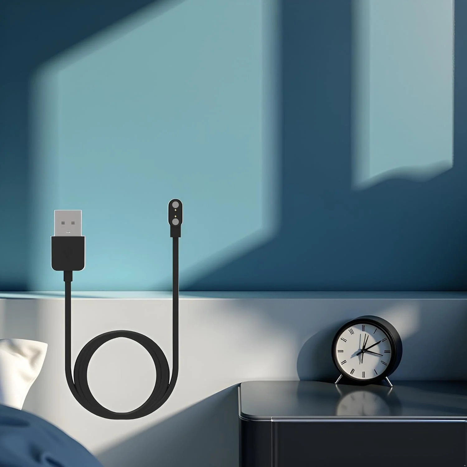 کابل شارژر مشکی سازگار با ساعت هوشمند Da Fit، کابل شارژ USB جایگزین، کابل و شارژر جایگزین ساعت هوشمند، تلفن های همراه و لوازم جانبی (1 متر) کابل شارژر مشکی سازگار با ساعت هوشمند Da Fit، کابل شارژ USB جایگزین، کابل و شارژر جایگزین ساعت هوشمند، تلفن های همراه و لوازم جانبی (1 متر)