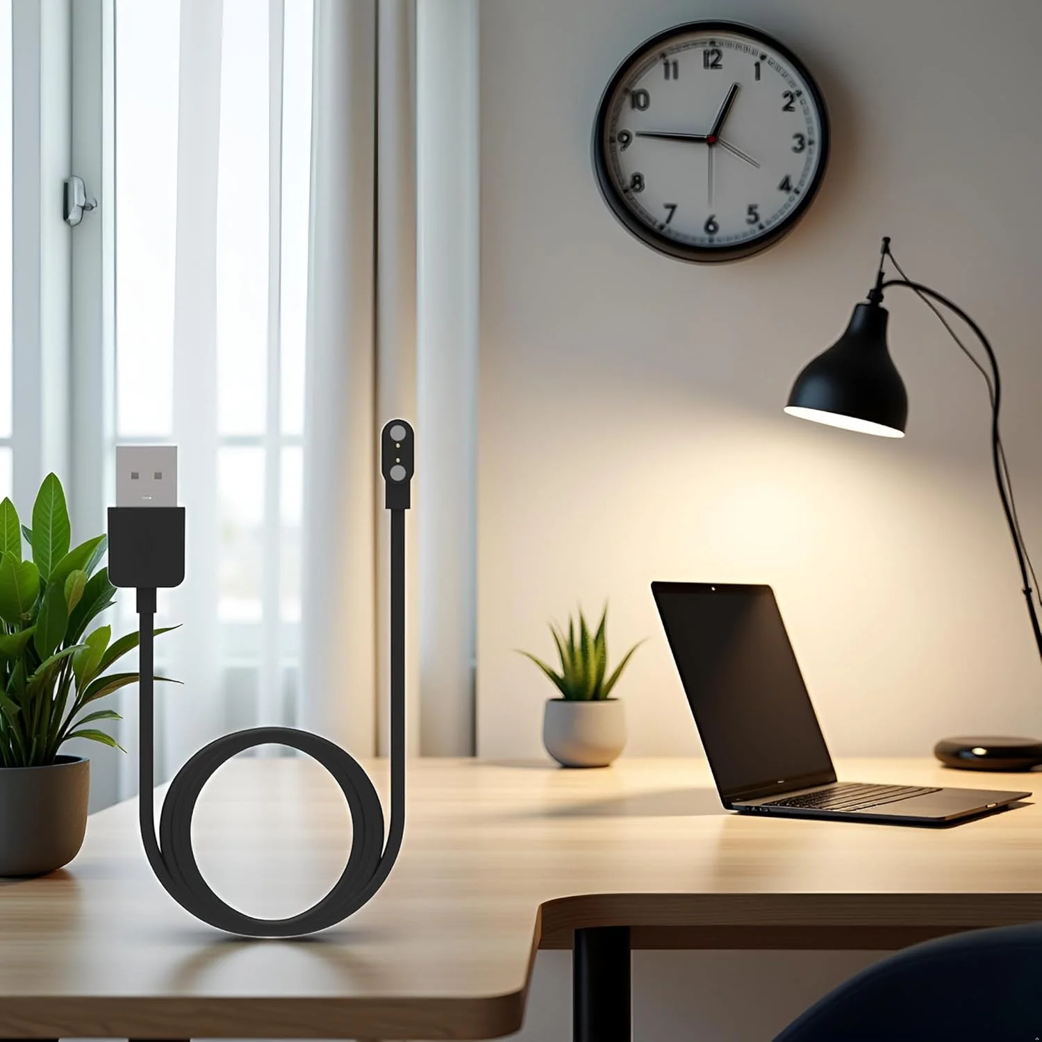 کابل شارژر مشکی سازگار با ساعت هوشمند Da Fit، کابل شارژ USB جایگزین، کابل و شارژر جایگزین ساعت هوشمند، تلفن های همراه و لوازم جانبی (1 متر) کابل شارژر مشکی سازگار با ساعت هوشمند Da Fit، کابل شارژ USB جایگزین، کابل و شارژر جایگزین ساعت هوشمند، تلفن های همراه و لوازم جانبی (1 متر)