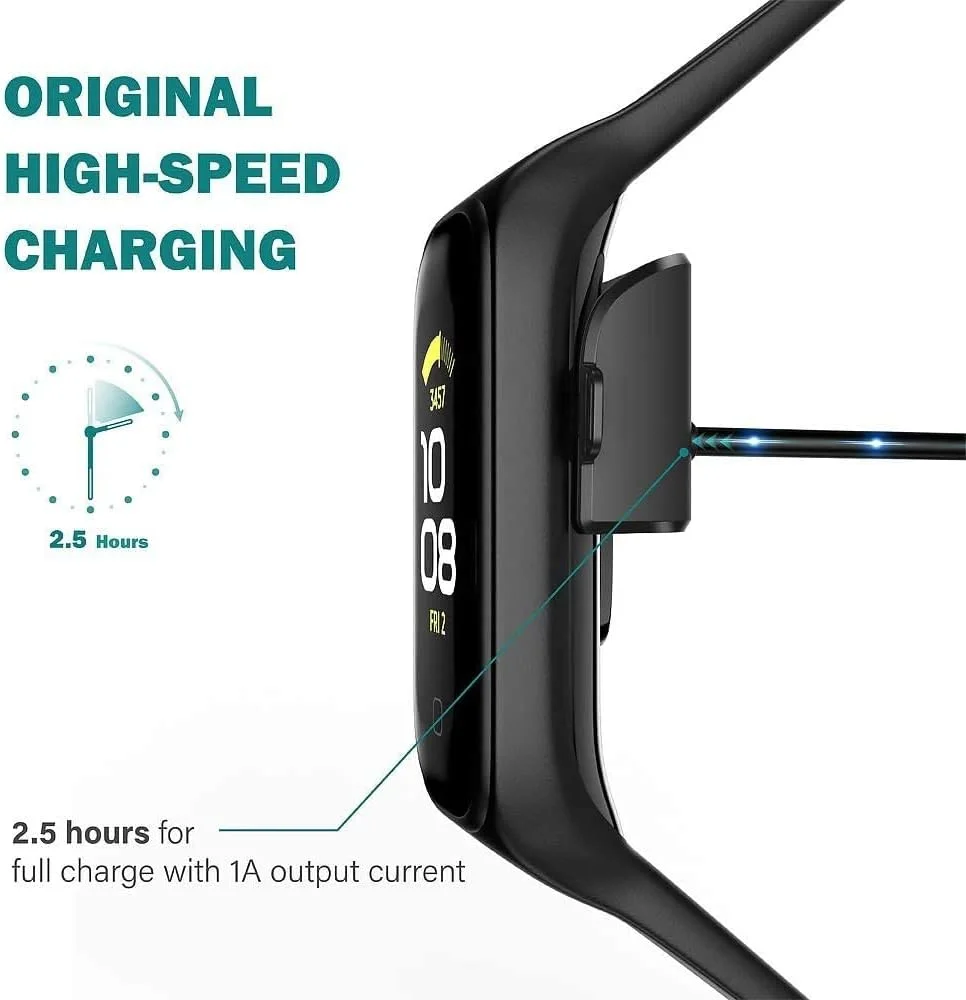 کابل شارژ دستبندی هوشمند eWINNER، سیم شارژ USB سازگار با ساعت هوشمند سامسونگ گلکسی فیت 2 SM-R220، طول 100 سانتی متر کابل شارژ دستبندی هوشمند eWINNER، سیم شارژ USB سازگار با ساعت هوشمند سامسونگ گلکسی فیت 2 SM-R220، طول 100 سانتی متر