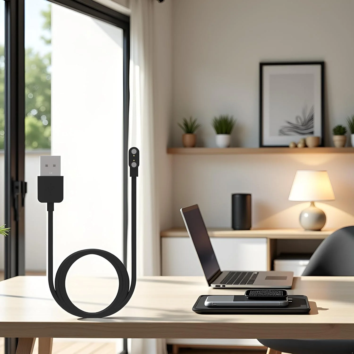 کابل شارژر مشکی سازگار با ساعت هوشمند Da Fit، کابل شارژ USB جایگزین، کابل و شارژر جایگزین ساعت هوشمند، تلفن های همراه و لوازم جانبی (1 متر) کابل شارژر مشکی سازگار با ساعت هوشمند Da Fit، کابل شارژ USB جایگزین، کابل و شارژر جایگزین ساعت هوشمند، تلفن های همراه و لوازم جانبی (1 متر)