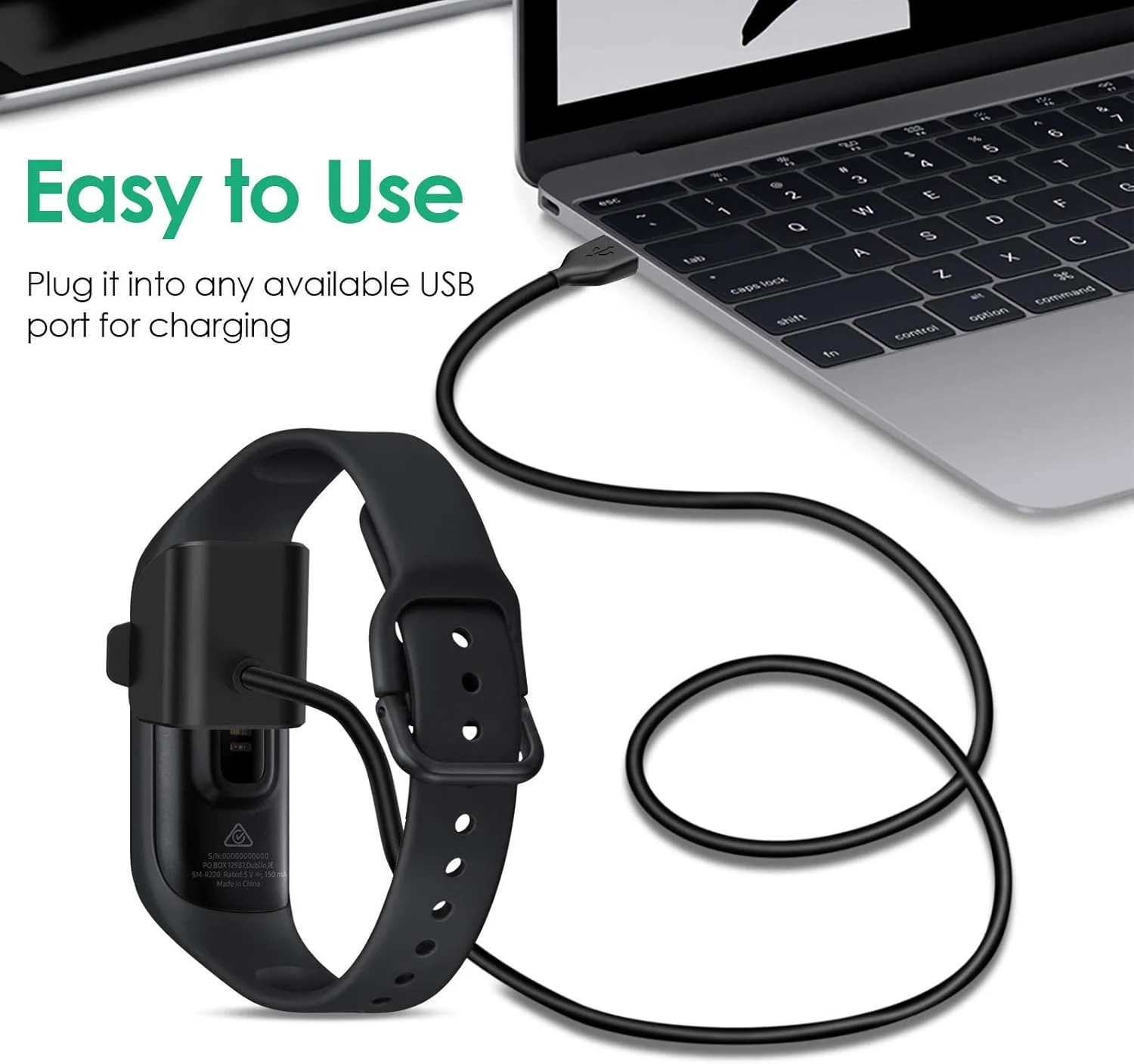 کابل شارژ دستبندی هوشمند eWINNER، سیم شارژ USB سازگار با ساعت هوشمند سامسونگ گلکسی فیت 2 SM-R220، طول 100 سانتی متر کابل شارژ دستبندی هوشمند eWINNER، سیم شارژ USB سازگار با ساعت هوشمند سامسونگ گلکسی فیت 2 SM-R220، طول 100 سانتی متر