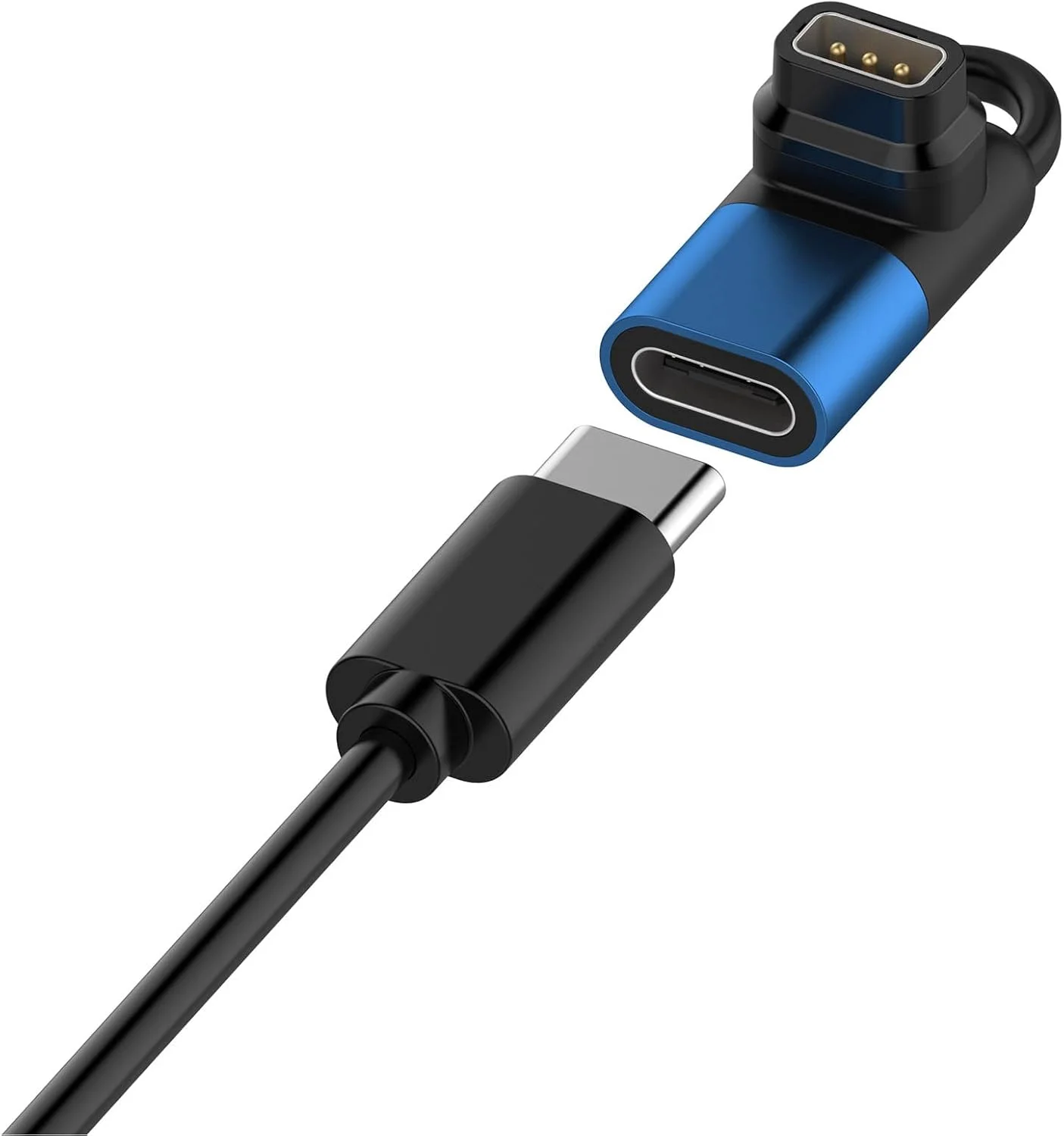 تبدیل شارژر ساعت هوشمند Luqeeg، آداپتور USB Type C، تبدیل کابل شارژ USB C برای Coros Pace 2، Apex، Apex Pro، Vertix، Vertix 2، طراحی فشرده و سبک وزن مشکی