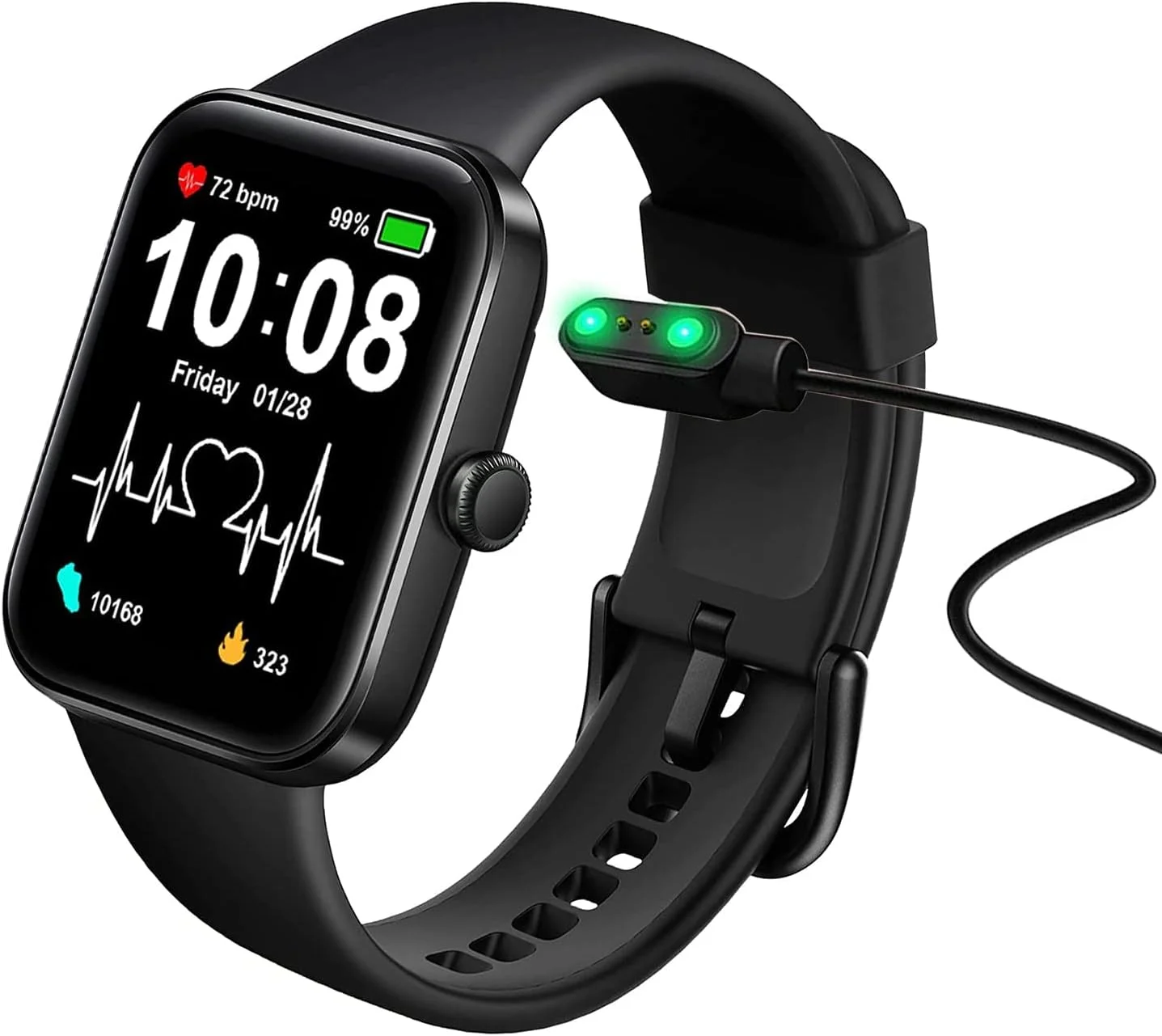 سازگار با شارژر ساعت هوشمند Aeac، کابل شارژ مغناطیسی USB جایگزین برای ساعت هوشمند 1.69 اینچی Aeac ID207/Woneligo ID207/Gydom/AITAFY ID207/RIVERSONG/TOZO S2 44mm سازگار با شارژر ساعت هوشمند Aeac، کابل شارژ مغناطیسی USB جایگزین برای ساعت هوشمند 1.69 اینچی Aeac ID207/Woneligo ID207/Gydom/AITAFY ID207/RIVERSONG/TOZO S2 44mm