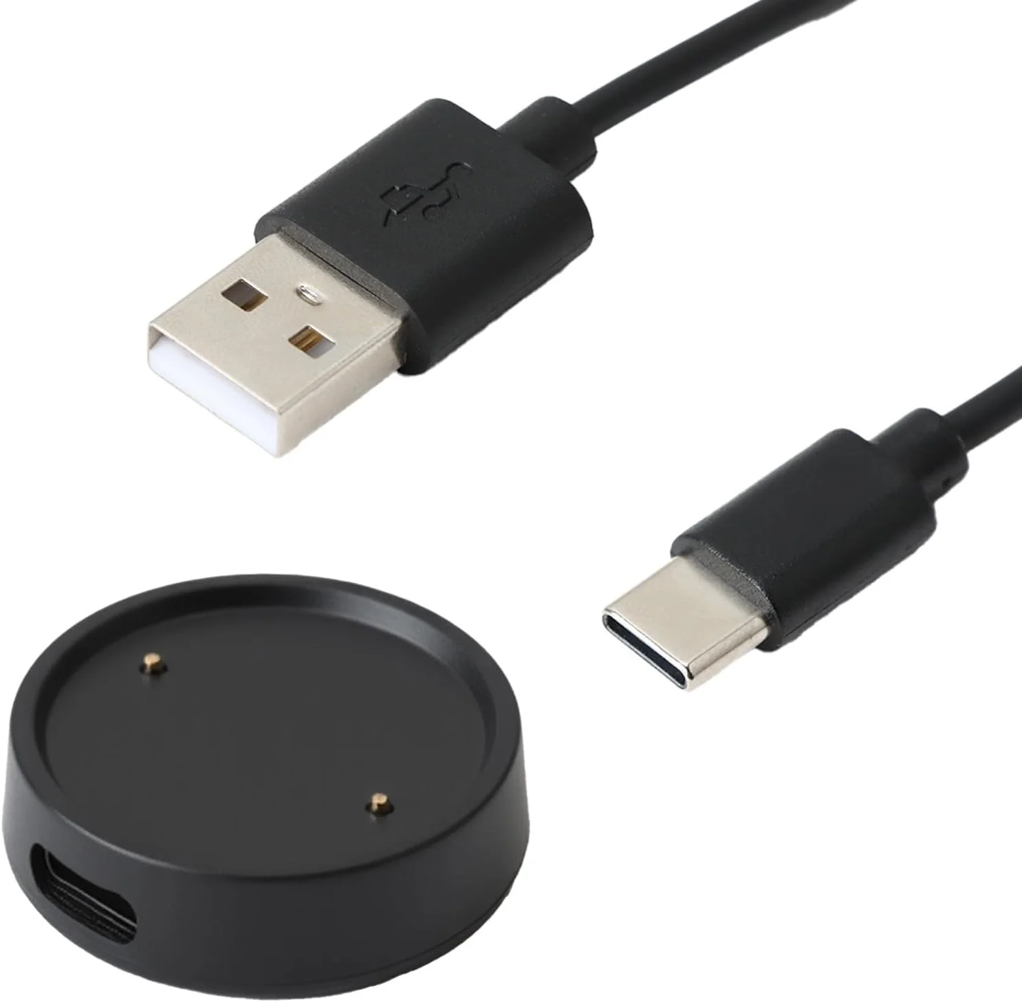 کابل شارژ USB C دو منظوره سازگار با ساعت هوشمند سری Active 2، کابل شارژ مغناطیسی 100 سانتی متری، جایگزین ایستگاه شارژ با پورت Type-C، شارژر سریع، پورت تبدیل ساعت، مشکی کابل شارژ USB C دو منظوره سازگار با ساعت هوشمند سری Active 2، کابل شارژ مغناطیسی 100 سانتی متری، جایگزین ایستگاه شارژ با پورت Type-C، شارژر سریع، پورت تبدیل ساعت، مشکی