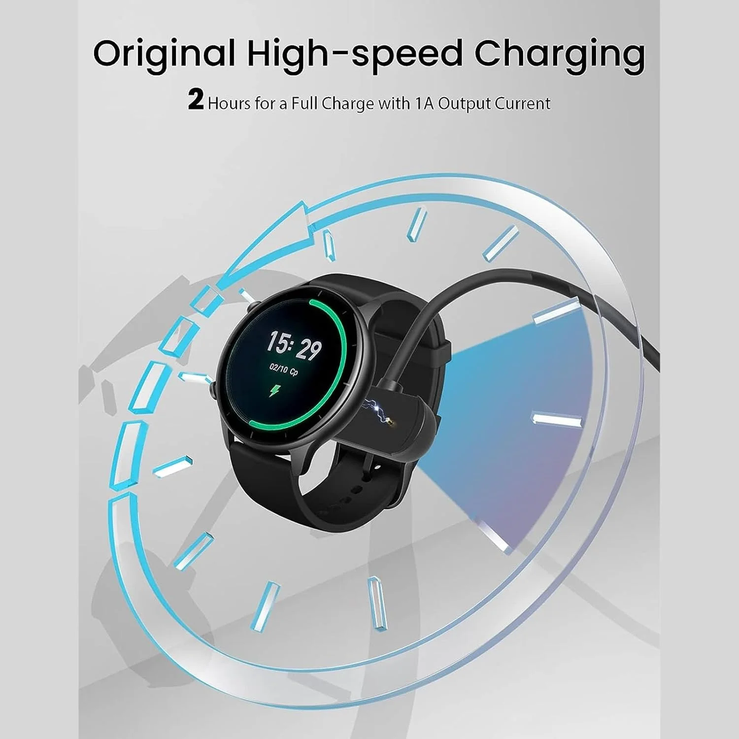 شارژر مغناطیسی سریع ساعت هوشمند، سازگار با GTS 2، GTS 2 Mini، GTS 2e، GTR 2، GTR 2e، GTS 4 Mini، GTR Mini و غیره، طراحی جمع و جور و سبک شارژر مغناطیسی سریع ساعت هوشمند، سازگار با GTS 2، GTS 2 Mini، GTS 2e، GTR 2، GTR 2e، GTS 4 Mini، GTR Mini و غیره، طراحی جمع و جور و سبک