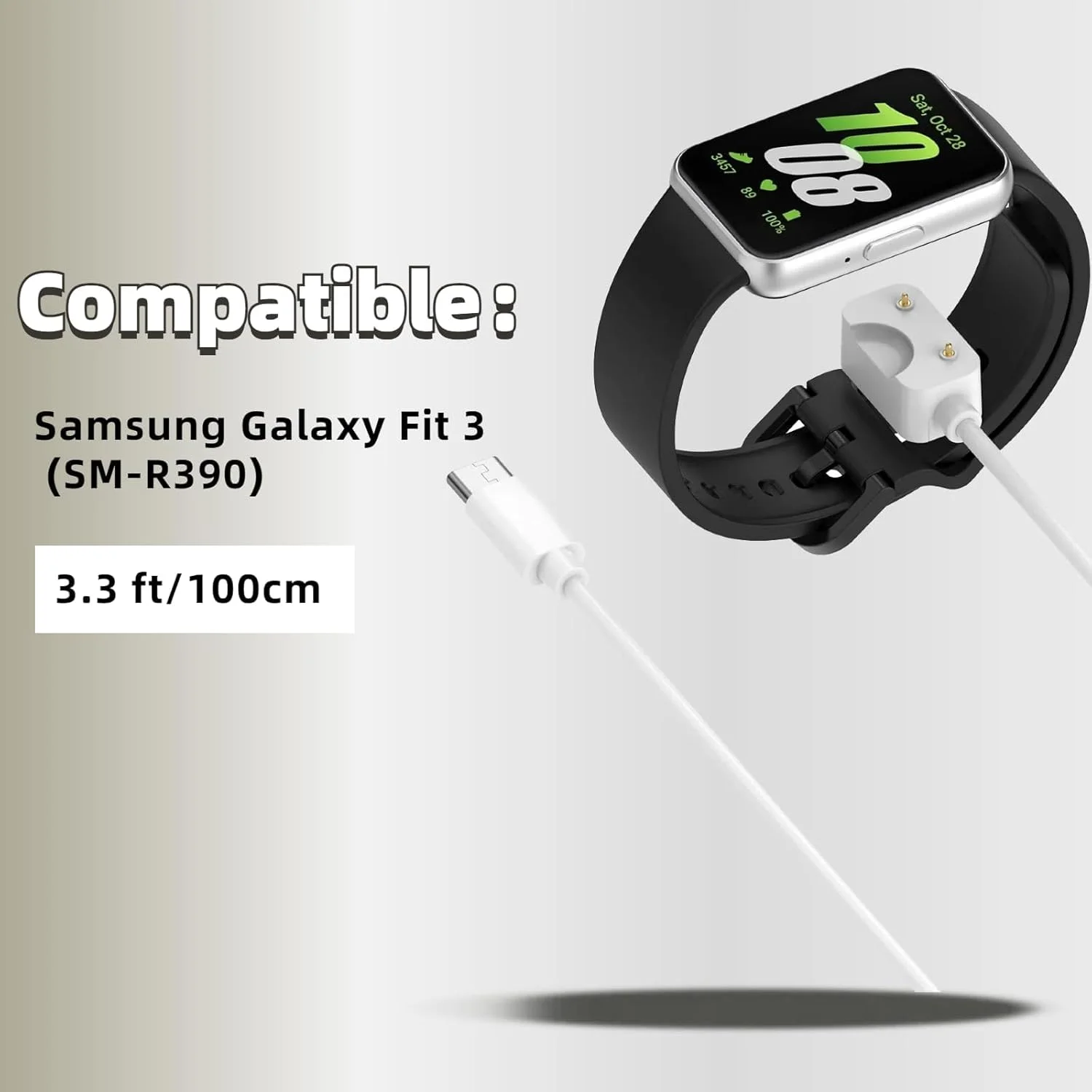 کابل شارژ SKEIDO برای ساعت Galaxy Fit 3، شارژر جایگزین (Type-C)، داک شارژ مغناطیسی جایگزین برای ساعت هوشمند Galaxy Fit3 SM-R390، سیم شارژ 100 سانتیمتری (مشکی) کابل شارژ SKEIDO برای ساعت Galaxy Fit 3، شارژر جایگزین (Type-C)، داک شارژ مغناطیسی جایگزین برای ساعت هوشمند Galaxy Fit3 SM-R390، سیم شارژ 100 سانتیمتری (مشکی)