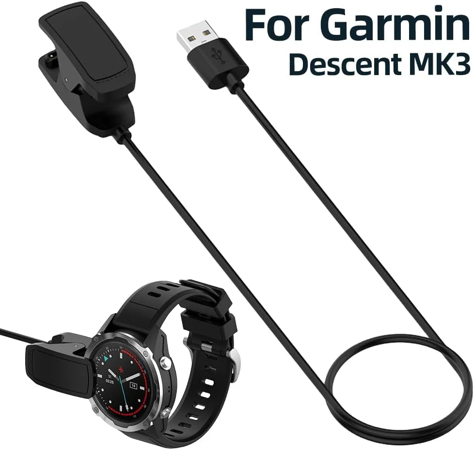 کابل شارژ USB، سیم شارژ 1 متری، سیم برق، کابل شارژر ساعت هوشمند برای Descent MK3 MK3i MK2 MK2i MK2S کابل شارژ USB، سیم شارژ 1 متری، سیم برق، کابل شارژر ساعت هوشمند برای Descent MK3 MK3i MK2 MK2i MK2S