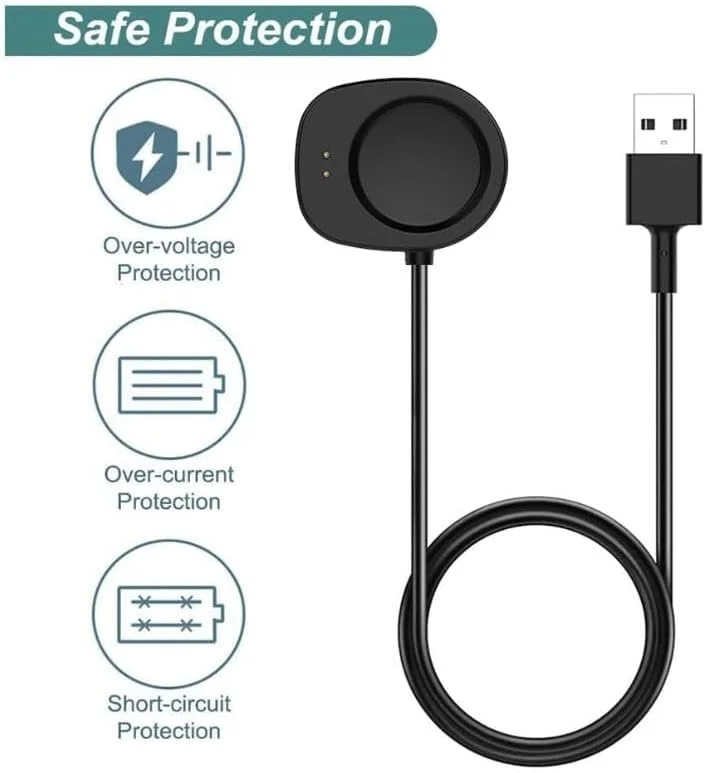 کابل شارژ سازگار با ساعت هوشمند Amazfit T-Rex 3 و Amazfit Balance، داک شارژ مغناطیسی USB جایگزین 1 متری برای ساعت T-Rex 3 (A2322)/Balance(A2286) کابل شارژ سازگار با ساعت هوشمند Amazfit T-Rex 3 و Amazfit Balance، داک شارژ مغناطیسی USB جایگزین 1 متری برای ساعت T-Rex 3 (A2322)/Balance(A2286)