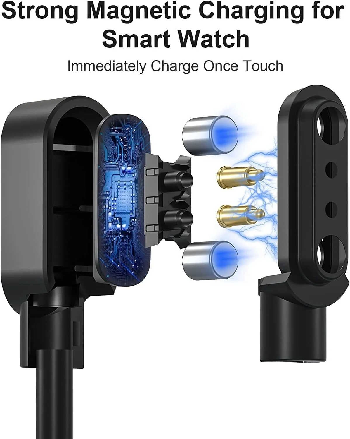 شارژر سازگار برای ساعت هوشمند AMAZTIM C20، کابل شارژ USB مغناطیسی onetuo جایگزین شارژر سازگار برای ساعت هوشمند 1.71 اینچی AMAZTIM / ساعت نظامی C20 / ساعت نظامی C16 (2 عدد - سیاه + سفید) شارژر سازگار برای ساعت هوشمند AMAZTIM C20، کابل شارژ USB مغناطیسی onetuo جایگزین شارژر سازگار برای ساعت هوشمند 1.71 اینچی AMAZTIM / ساعت نظامی C20 / ساعت نظامی C16 (2 عدد - سیاه + سفید)