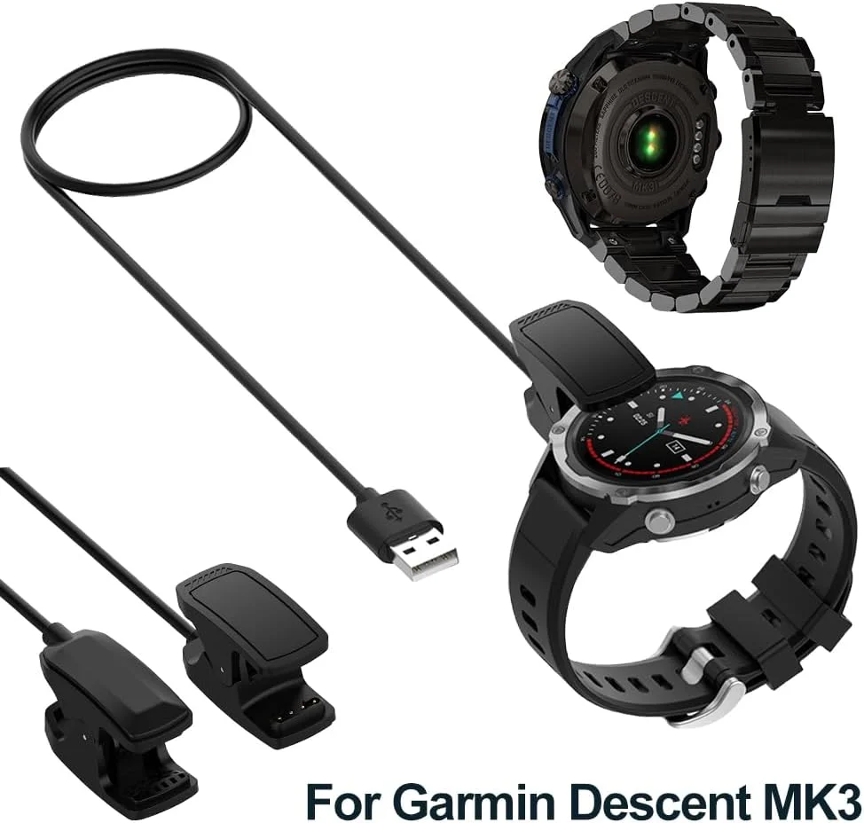 کابل شارژ USB، سیم شارژ 1 متری، سیم برق، کابل شارژر ساعت هوشمند برای Descent MK3 MK3i MK2 MK2i MK2S کابل شارژ USB، سیم شارژ 1 متری، سیم برق، کابل شارژر ساعت هوشمند برای Descent MK3 MK3i MK2 MK2i MK2S