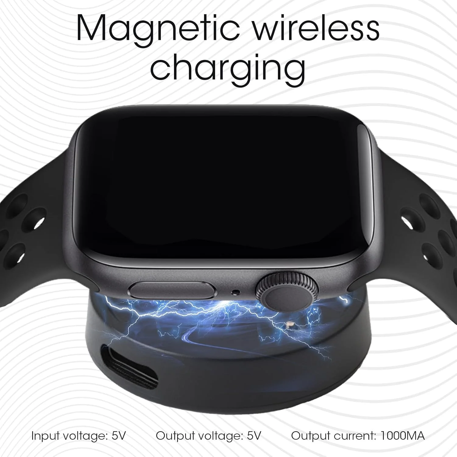 کابل شارژ USB C دو منظوره سازگار با ساعت هوشمند سری Active 2، کابل شارژ مغناطیسی 100 سانتی متری، جایگزین ایستگاه شارژ با پورت Type-C، شارژر سریع، پورت تبدیل ساعت، مشکی