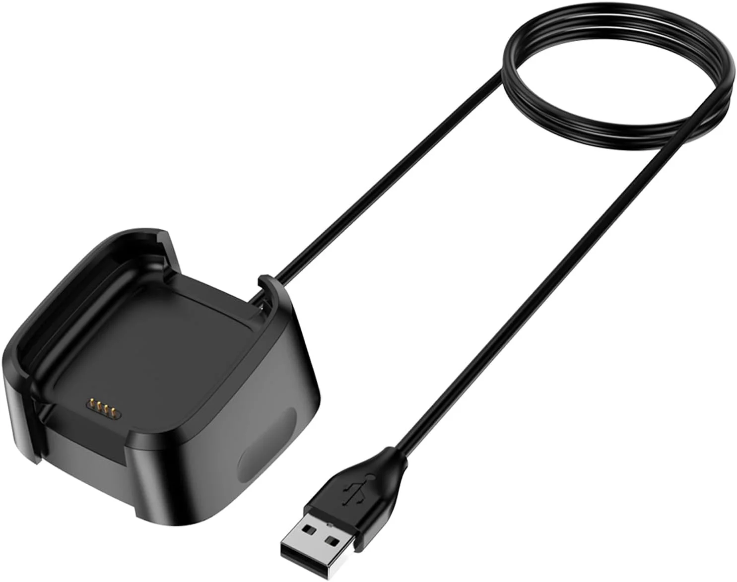 کابل شارژ جایگزین برای Fitbit Versa 1/ Versa Lite/Versa SE، داک شارژ برای ساعت هوشمند Versa, Versa SE, Versa Lite (مناسب Versa 2/3/4 نیست) (USB A)