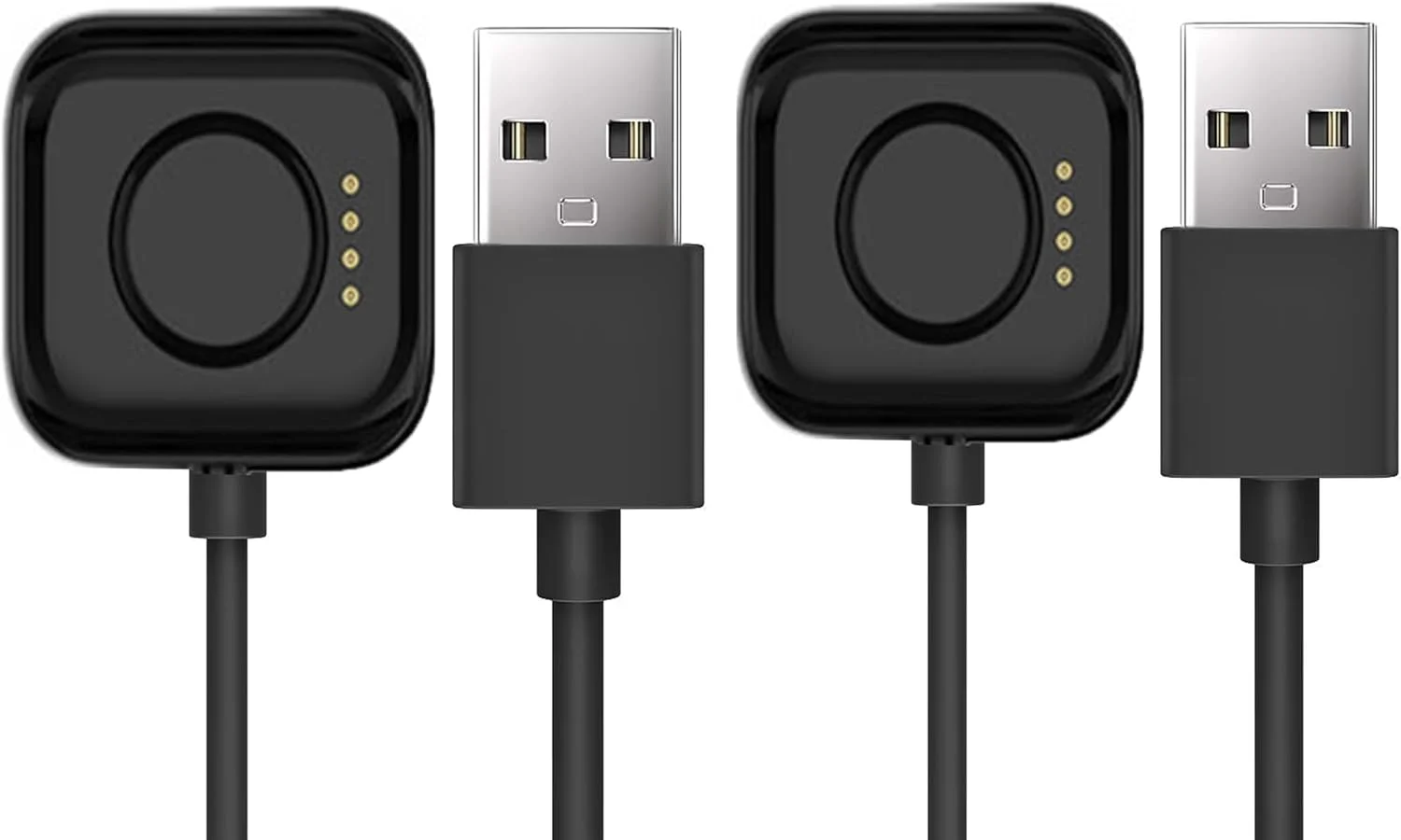 شارژر Blueshaweu سازگار با ساعت OnePlus Watch 3، کابل شارژ USB، شارژر سریع، داک شارژ برای ساعت هوشمند OnePlus Watch 3, 2, 2R (مشکی + مشکی)