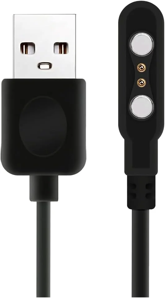 کابل شارژر ساعت هوشمند BaiWeiDun، کابل شارژ ساعت هوشمند 2 پین، شارژر مغناطیسی جهانی با فاصله پین 2.84 میلی متر