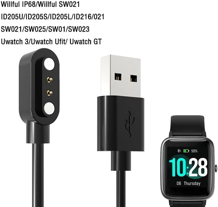 کابل شارژ مغناطیسی 2 پین ساعت هوشمند آزون - برای YAMAY VeryFitPro SW023، برای ID205L، برای SW021، برای ID205U، برای ID205S، برای SW025، برای Uwatch 3S، 3، 2، 2S - شارژر USB کابل شارژ مغناطیسی 2 پین ساعت هوشمند آزون - برای YAMAY VeryFitPro SW023، برای ID205L، برای SW021، برای ID205U، برای ID205S، برای SW025، برای Uwatch 3S، 3، 2، 2S - شارژر USB